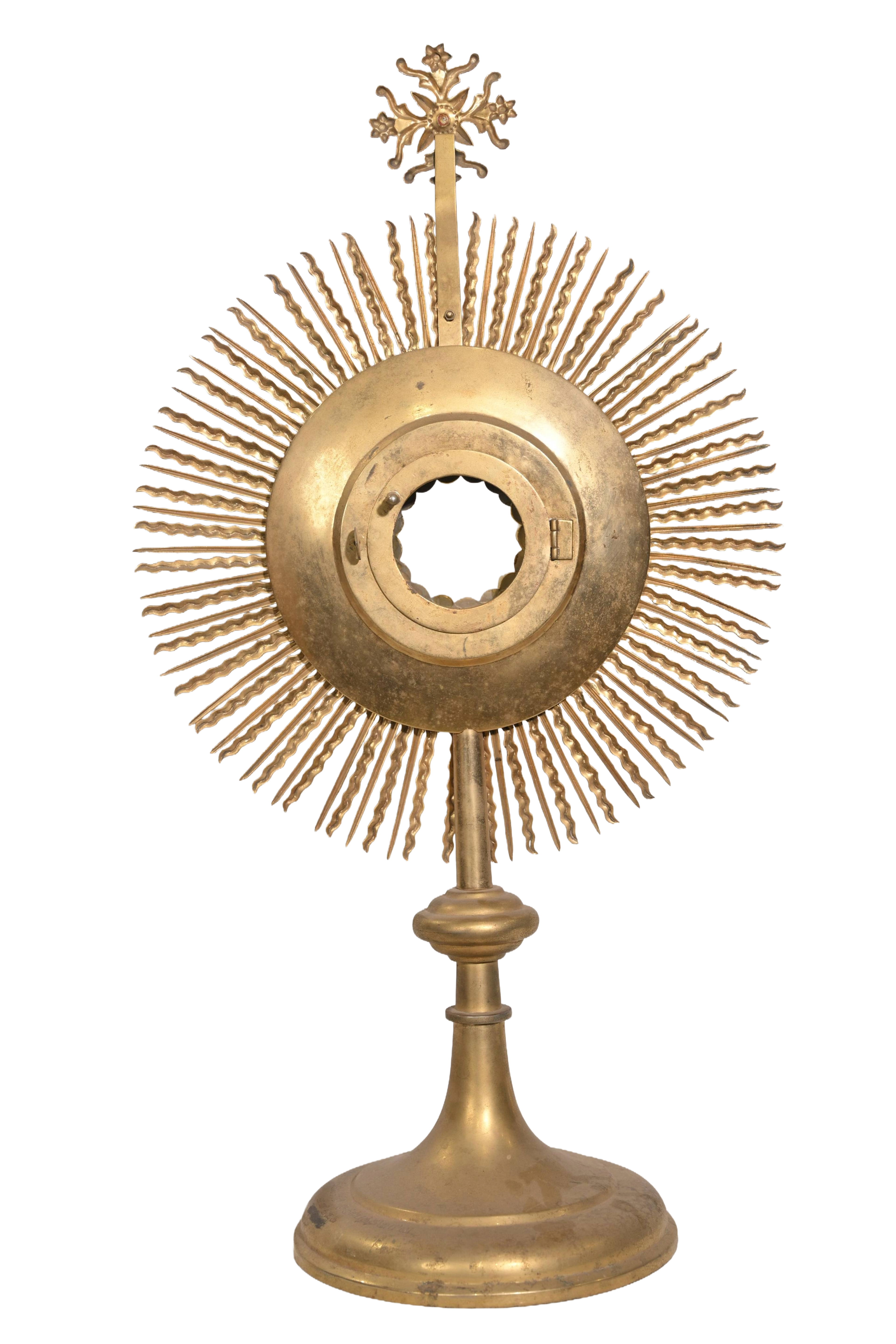 Gold-Plated Sunburst Eucharistic Monstrance
