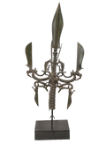 Antique Tribal Weapon Sculpture Display