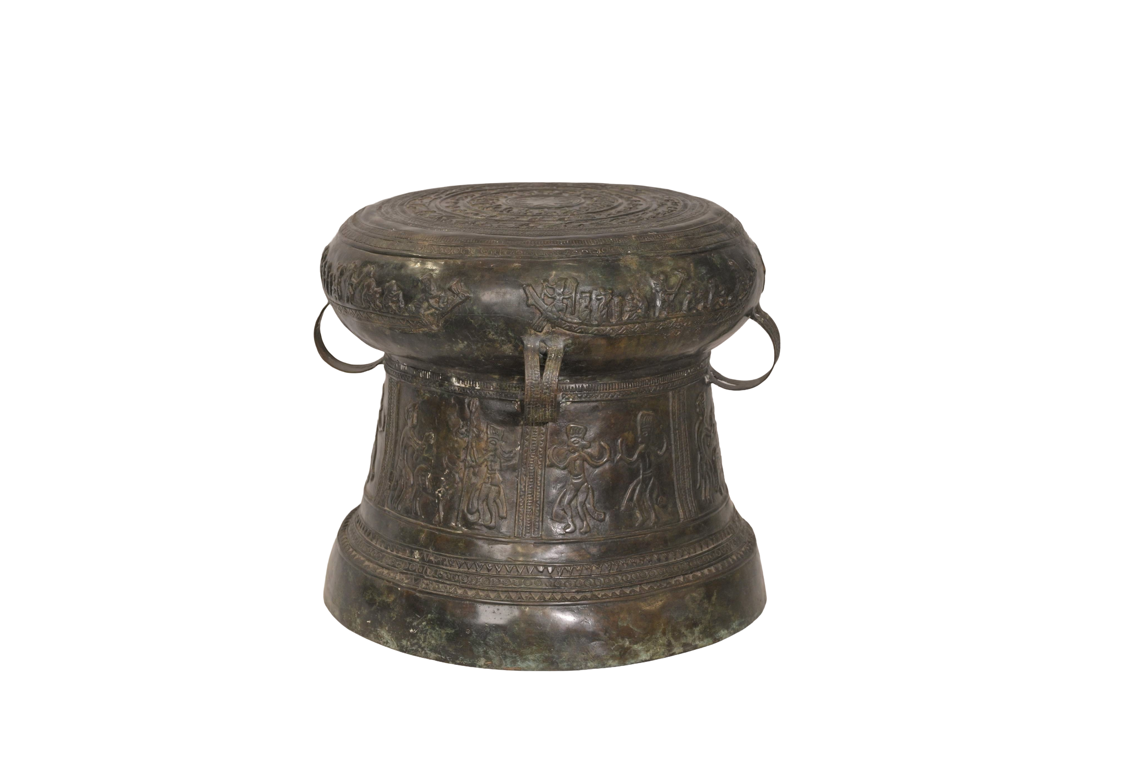 Tribal Bronze Mythological Heritage Drum