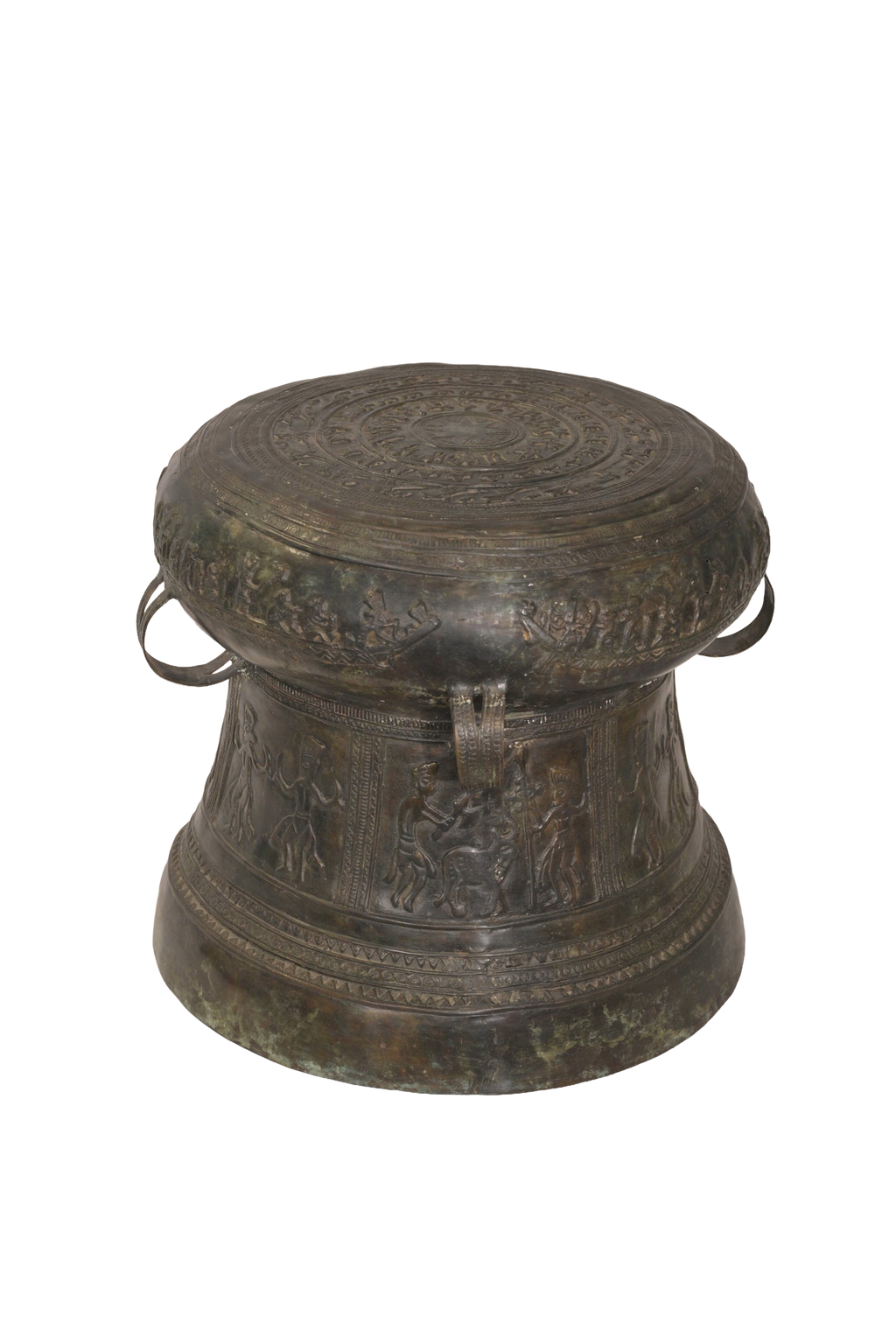 Tribal Bronze Mythological Heritage Drum