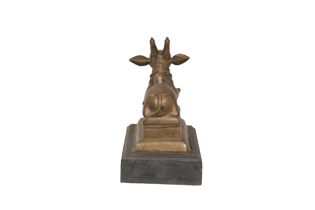 Handcrafted Brass Sacred Nandi Sculpture