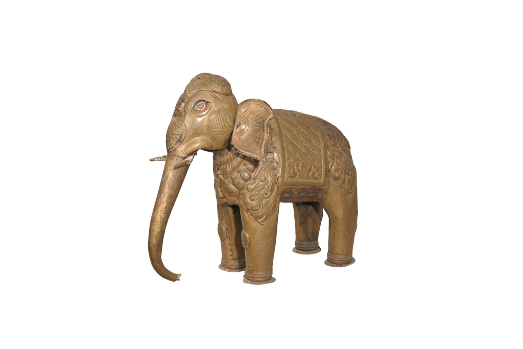 Handcrafted Brass Elephant Sculpture Decor