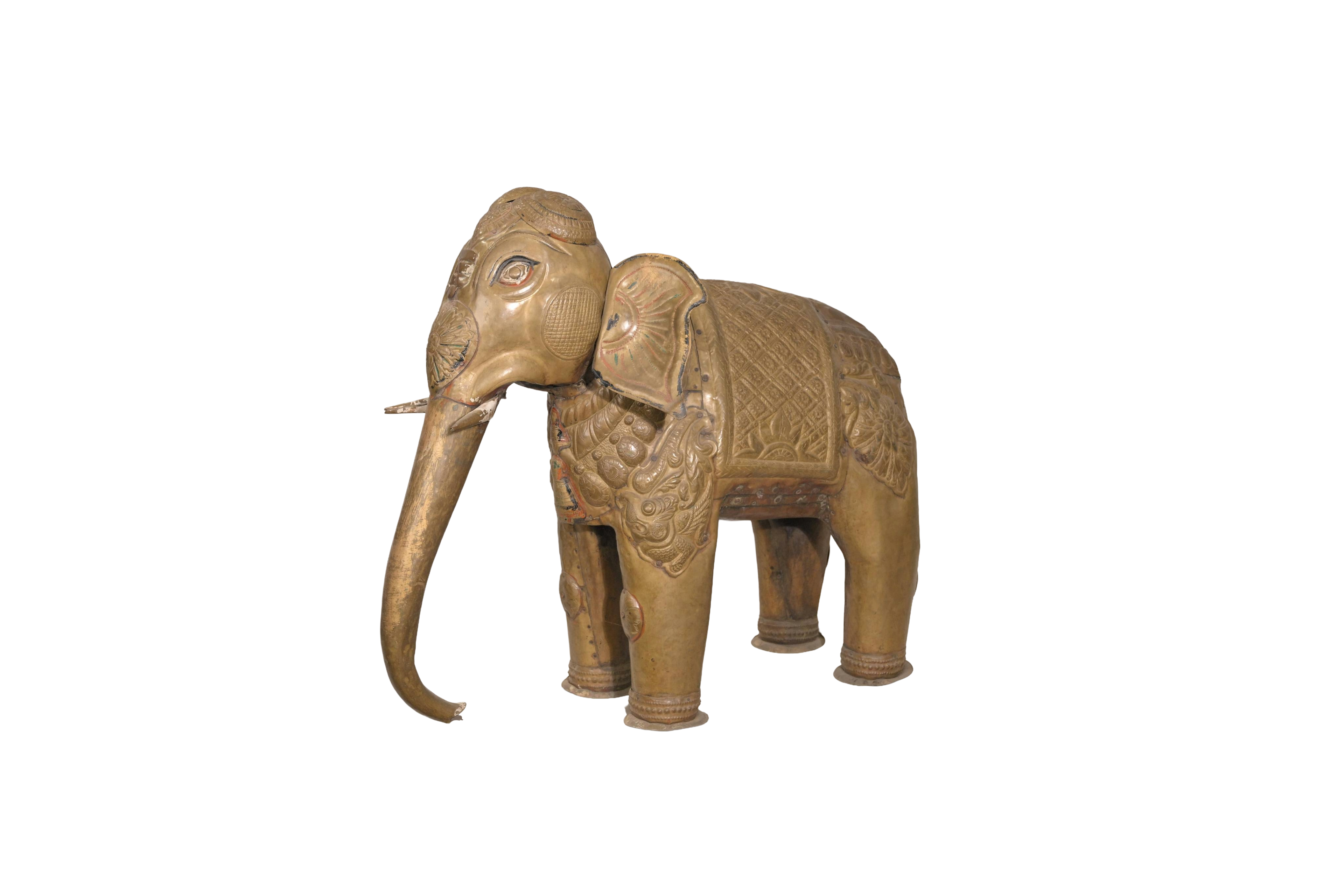 Handcrafted Brass Elephant Sculpture Decor