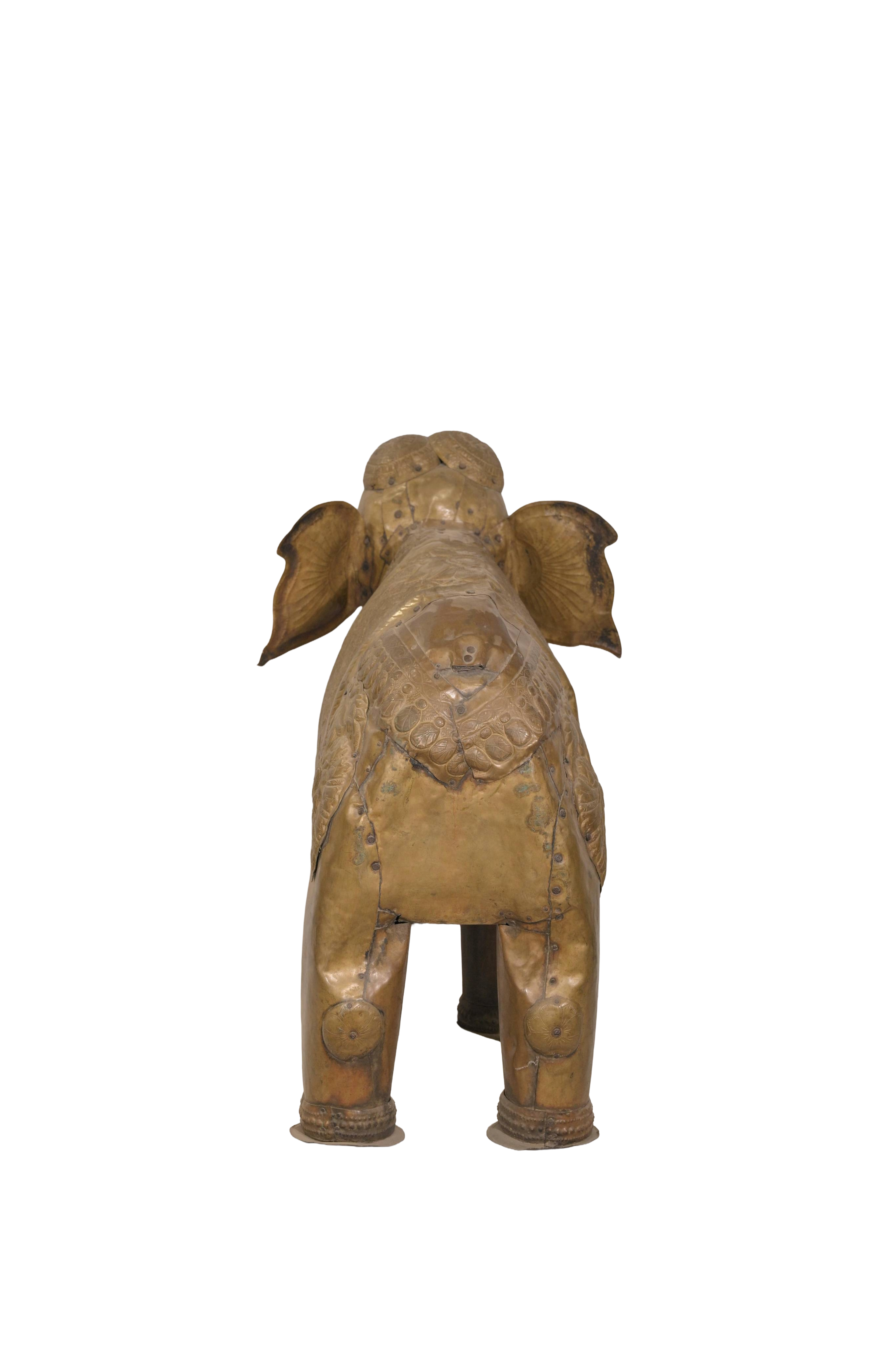 Handcrafted Brass Elephant Sculpture Decor