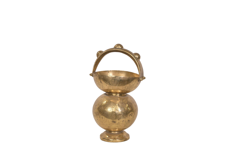 Vintage Brass Ritual Vessel Urn