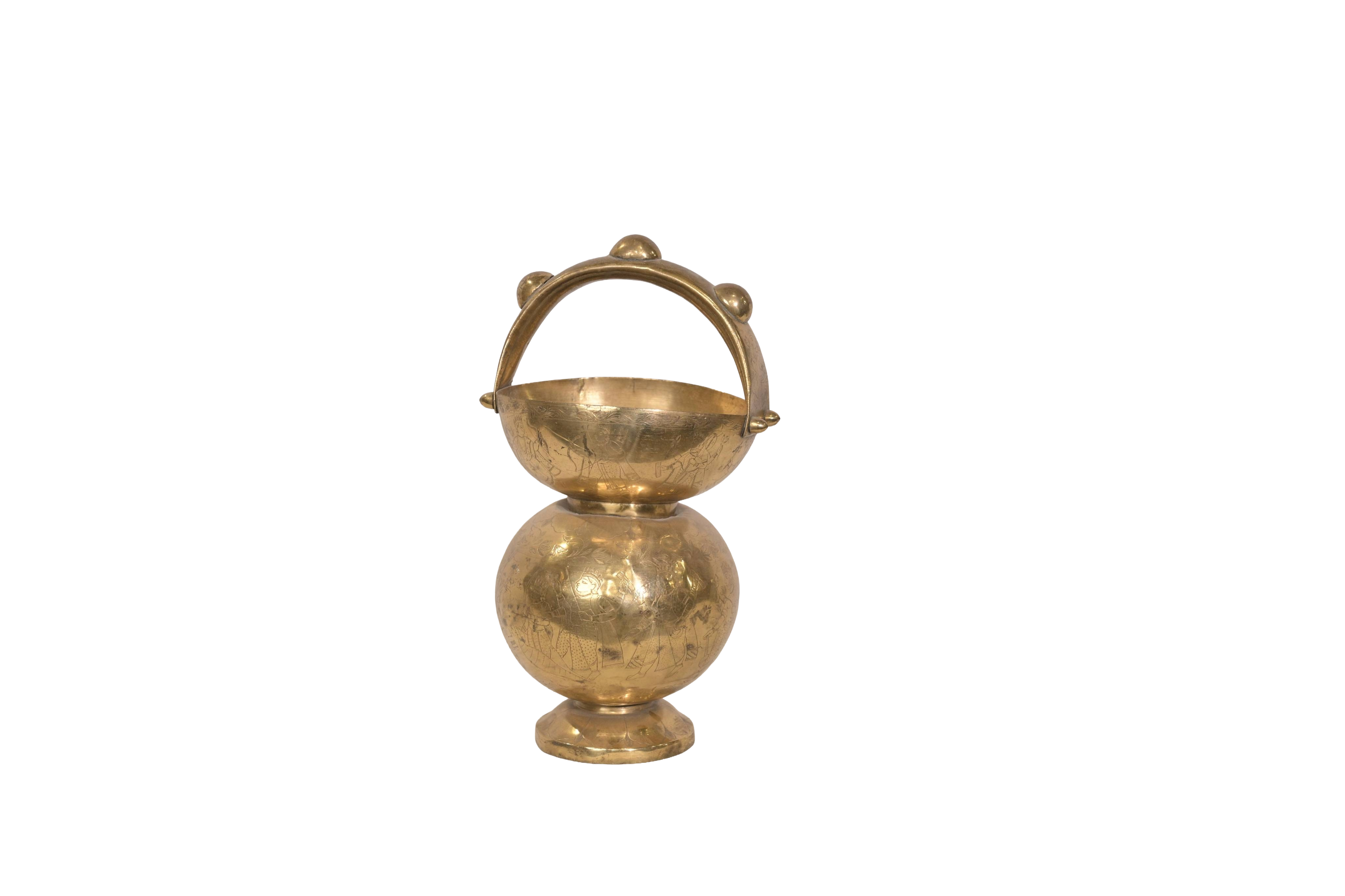 Vintage Brass Ritual Vessel Urn
