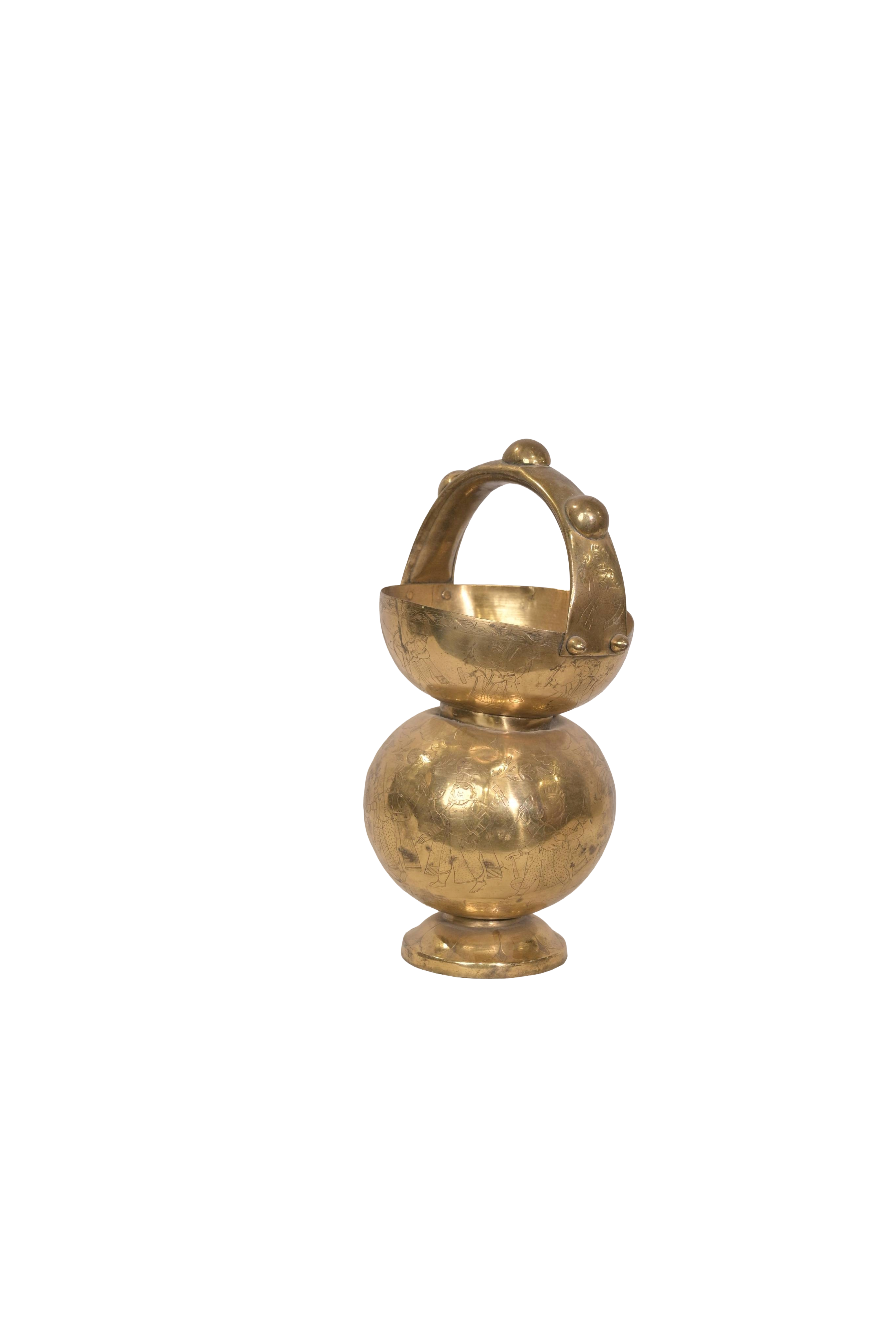 Vintage Brass Ritual Vessel Urn