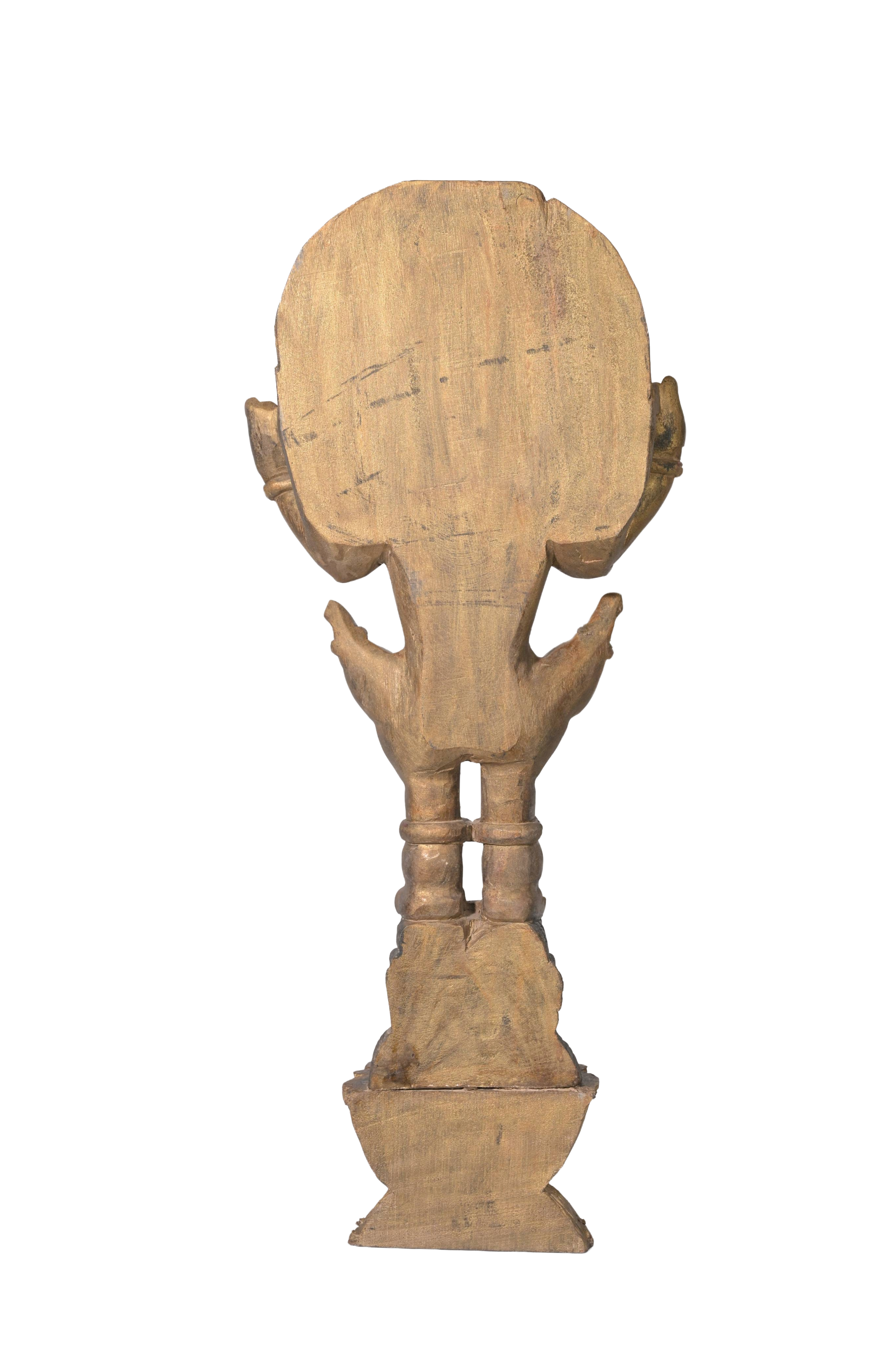 Carved Ya Ali Wooden Sculpture