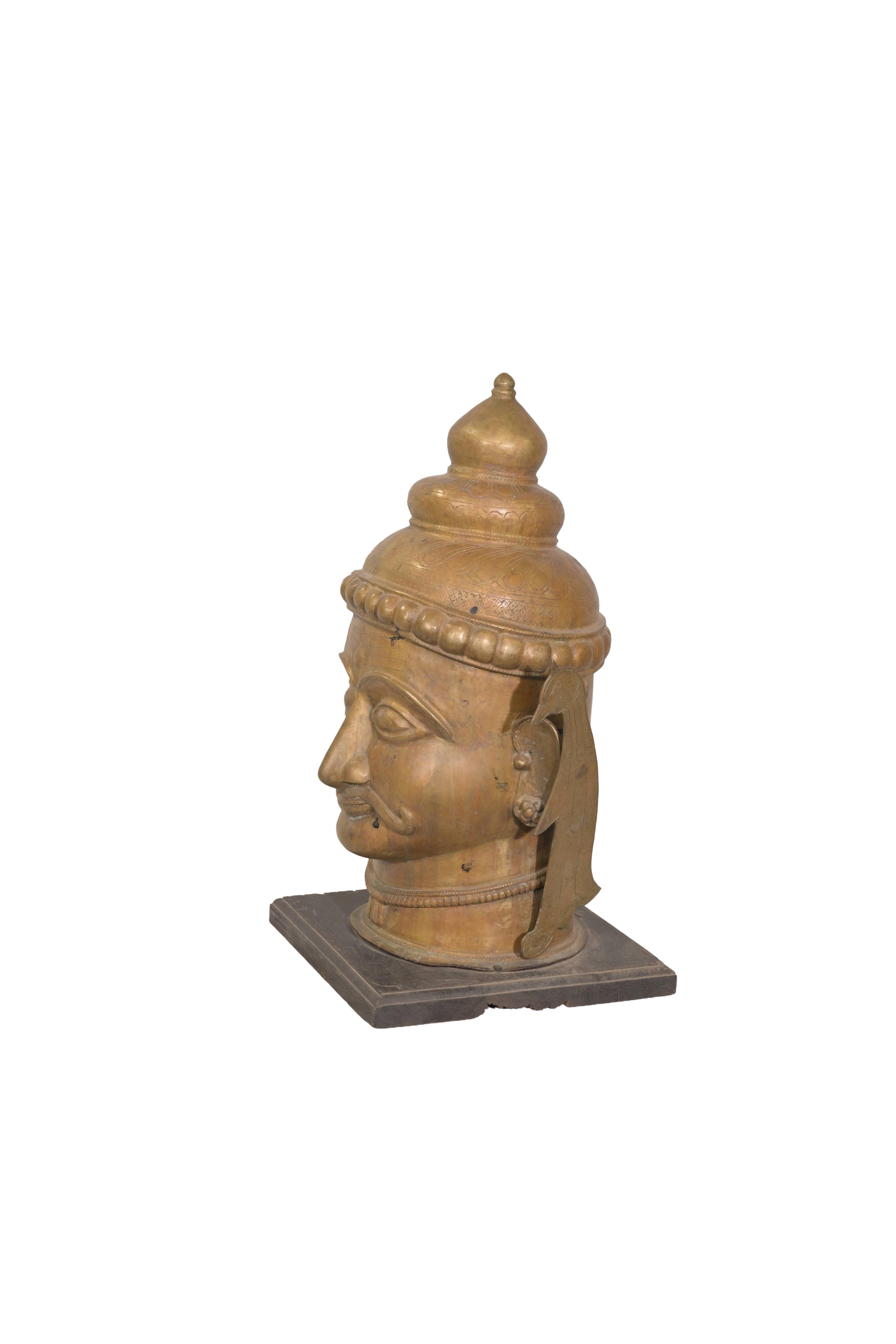 Antique Brass Shiva Mukha Head Idol