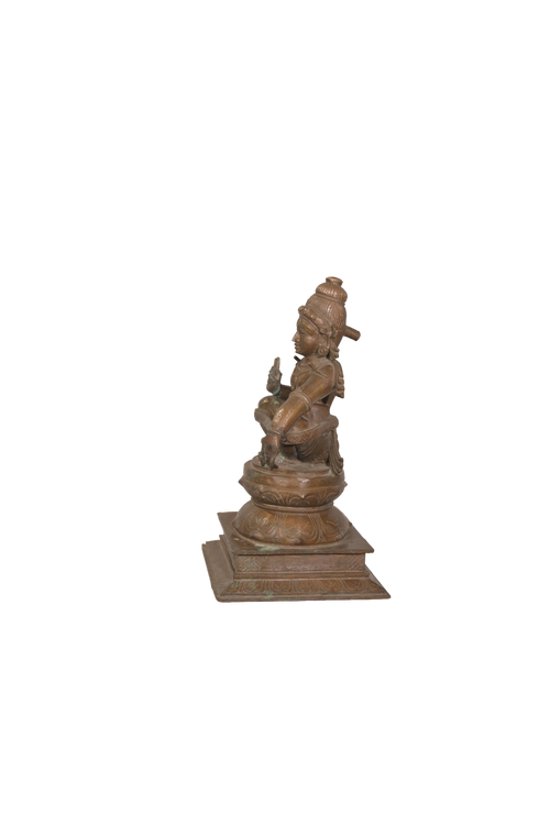 Antique Bronze Ayyanar Guardian Deity Sculpture