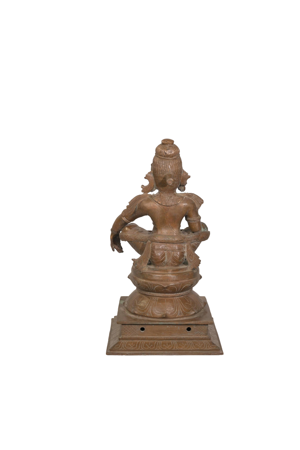 Antique Bronze Ayyanar Guardian Deity Sculpture