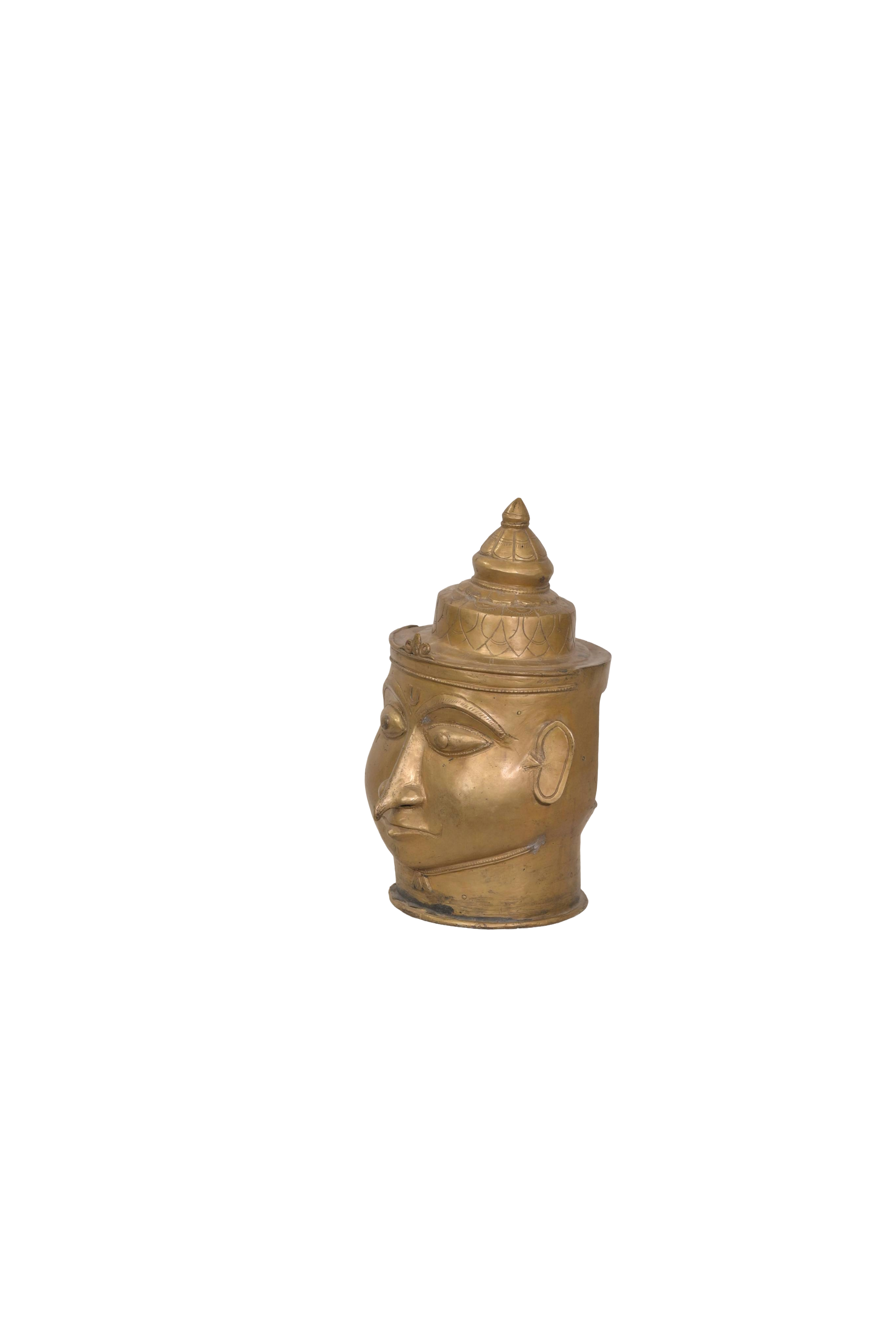 Antique Lost-Wax Cast Brass Shiva Mukhalinga