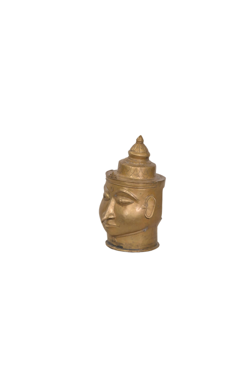 Antique Lost-Wax Cast Brass Shiva Mukhalinga