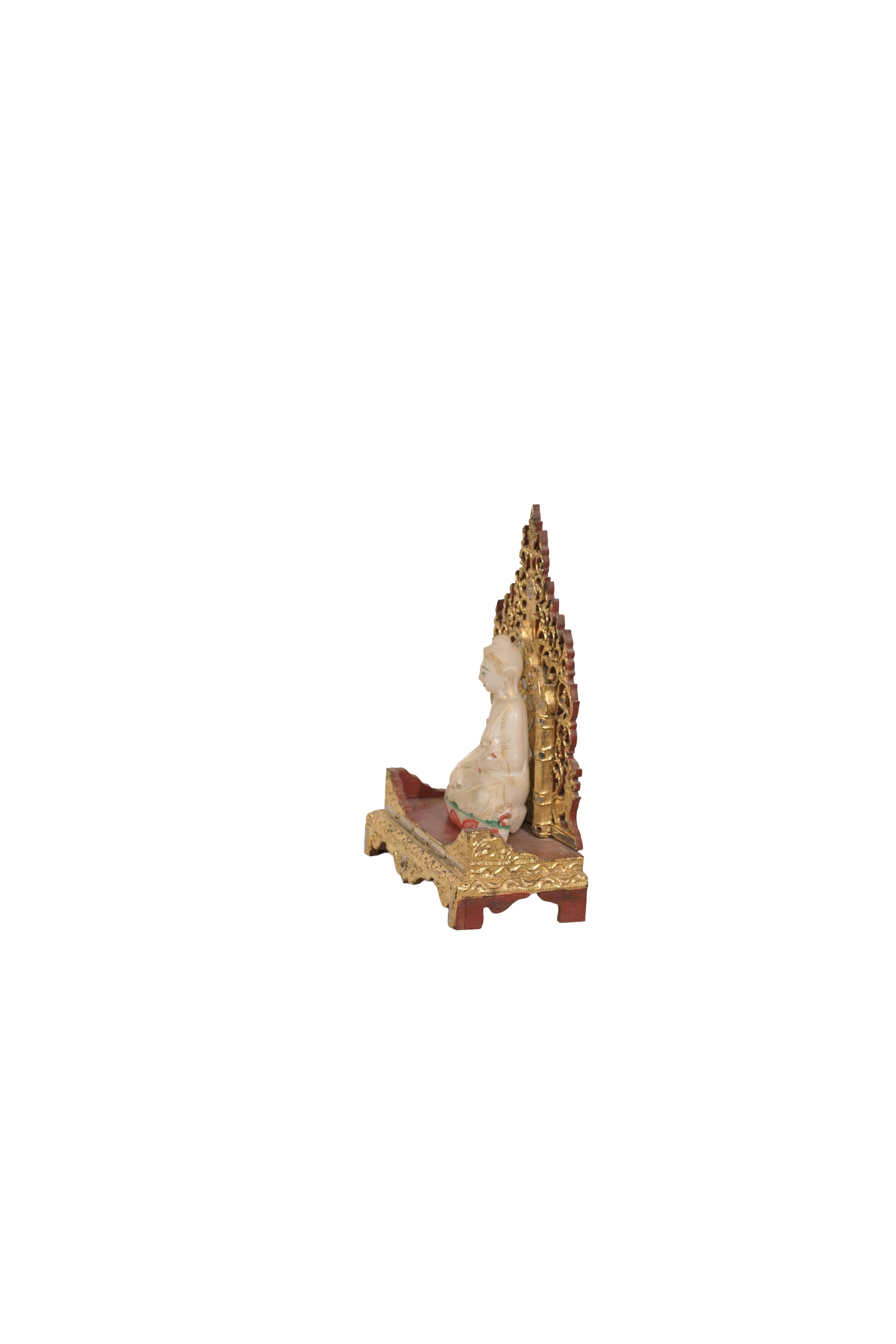 Marble Buddha Throne Decorative Statue