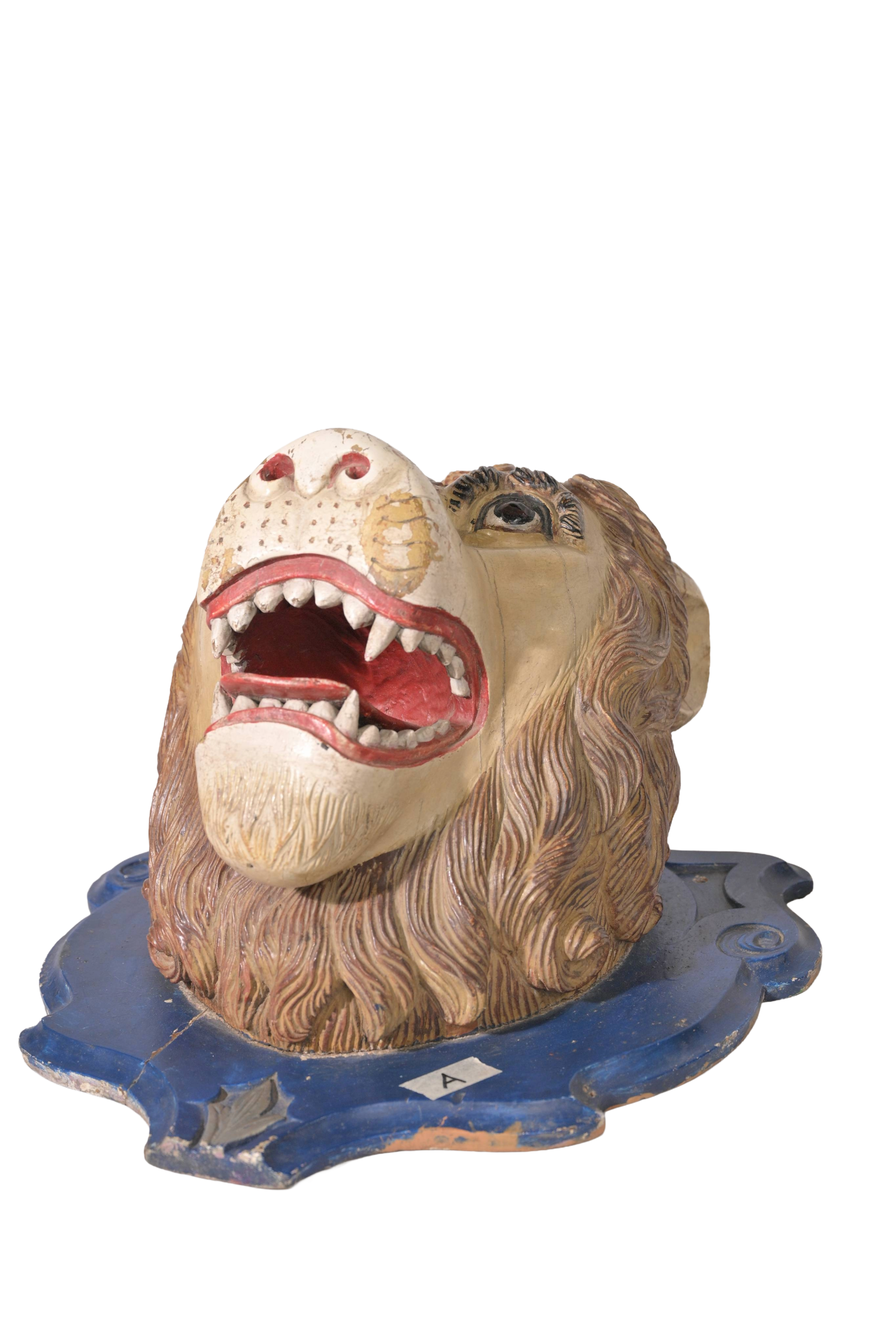 Painted Lion Wall Mask