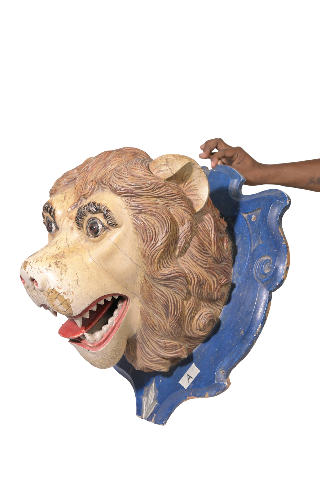 Painted Lion Wall Mask