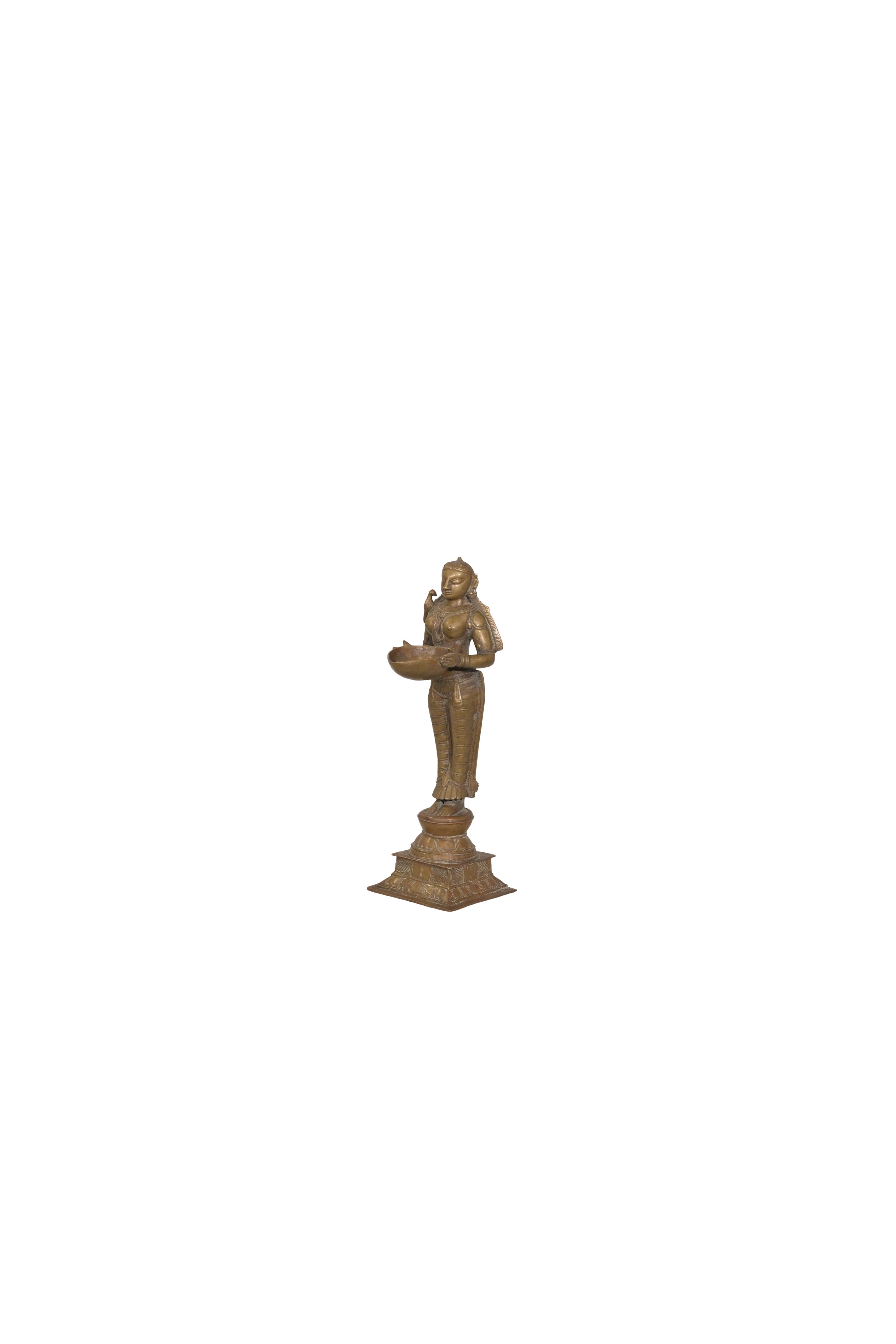 Traditional Brass Deepalakshmi Lamp Statue