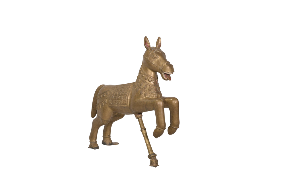 Vintage Brass Horse Decorative Sculpture