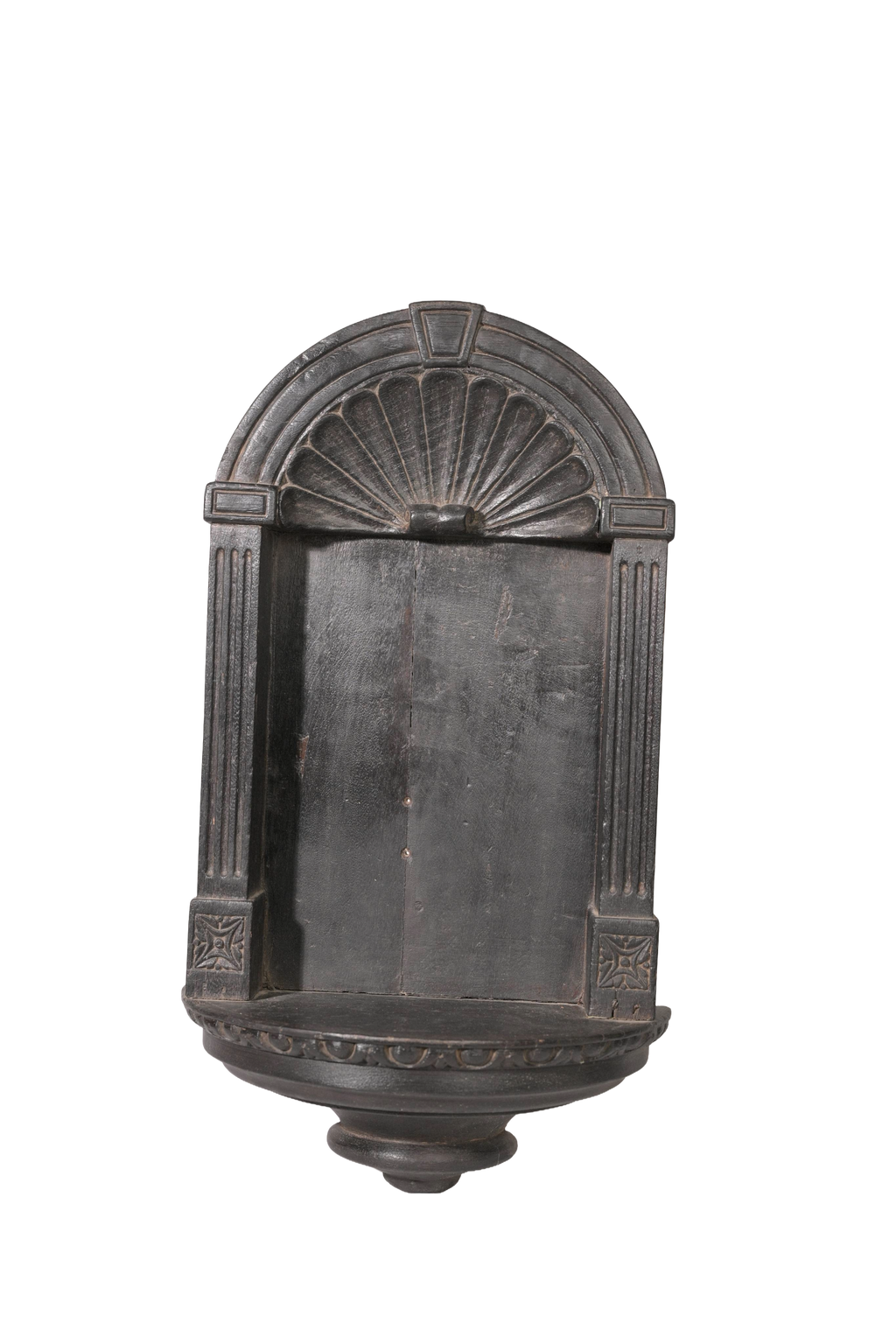 Black Carved Wall Niche Shelf