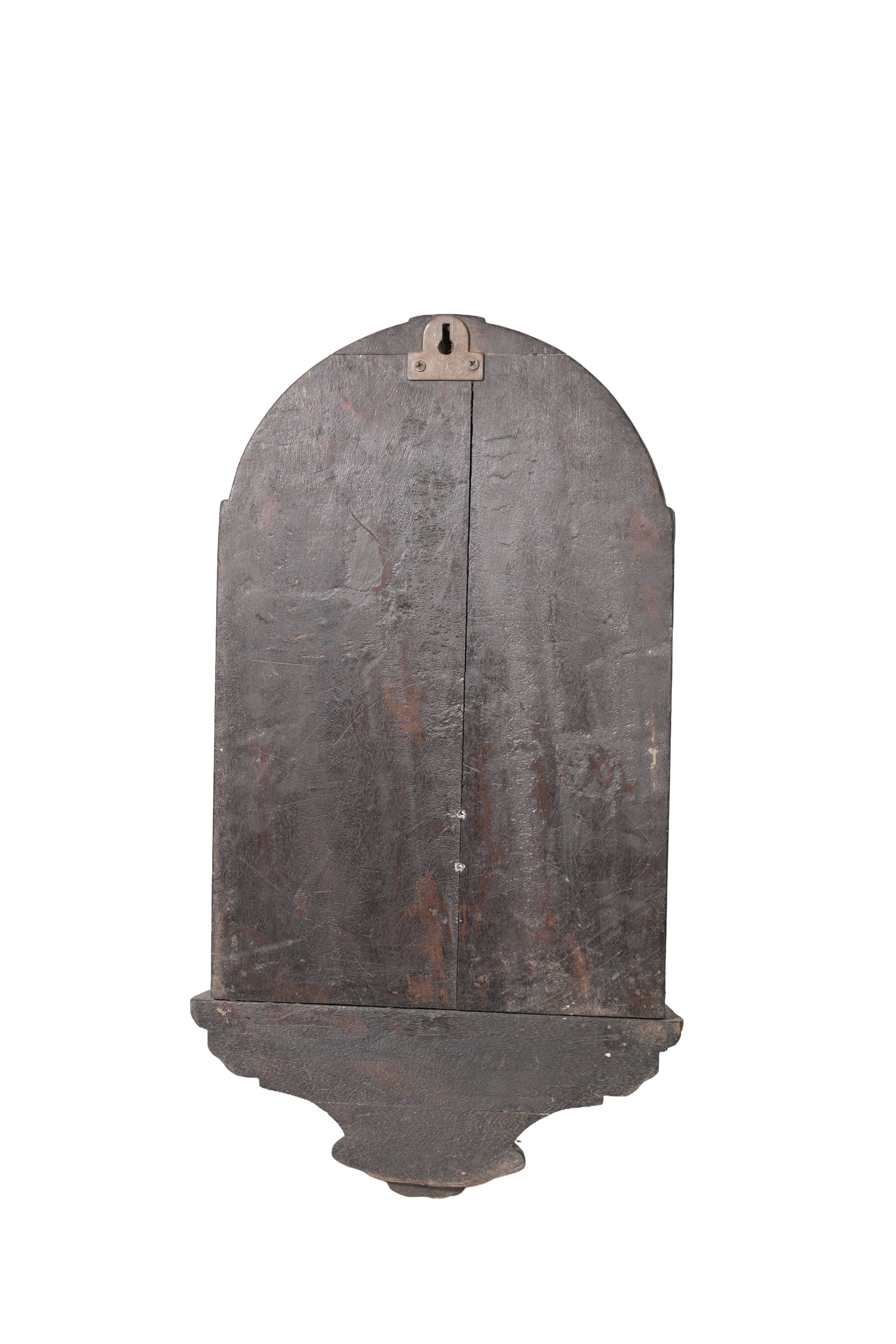 Black Carved Wall Niche Shelf