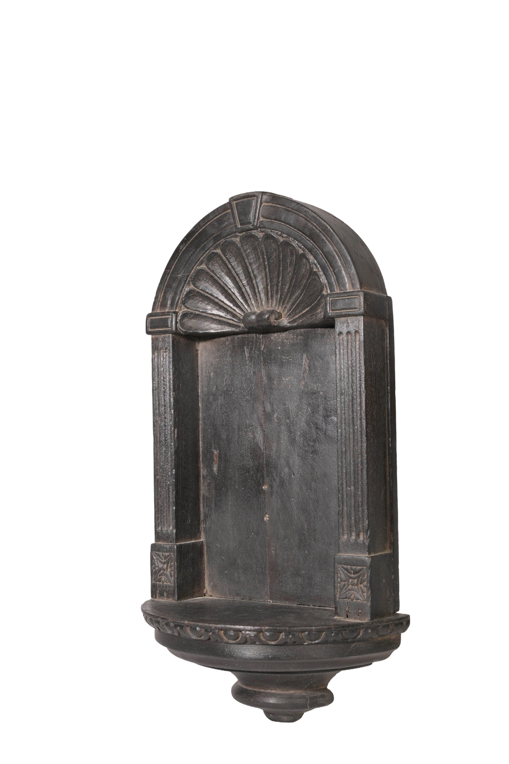 Black Carved Wall Niche Shelf