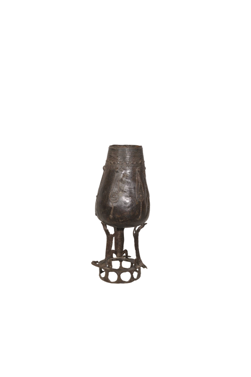 Antique Pedestal Vessel Artifact