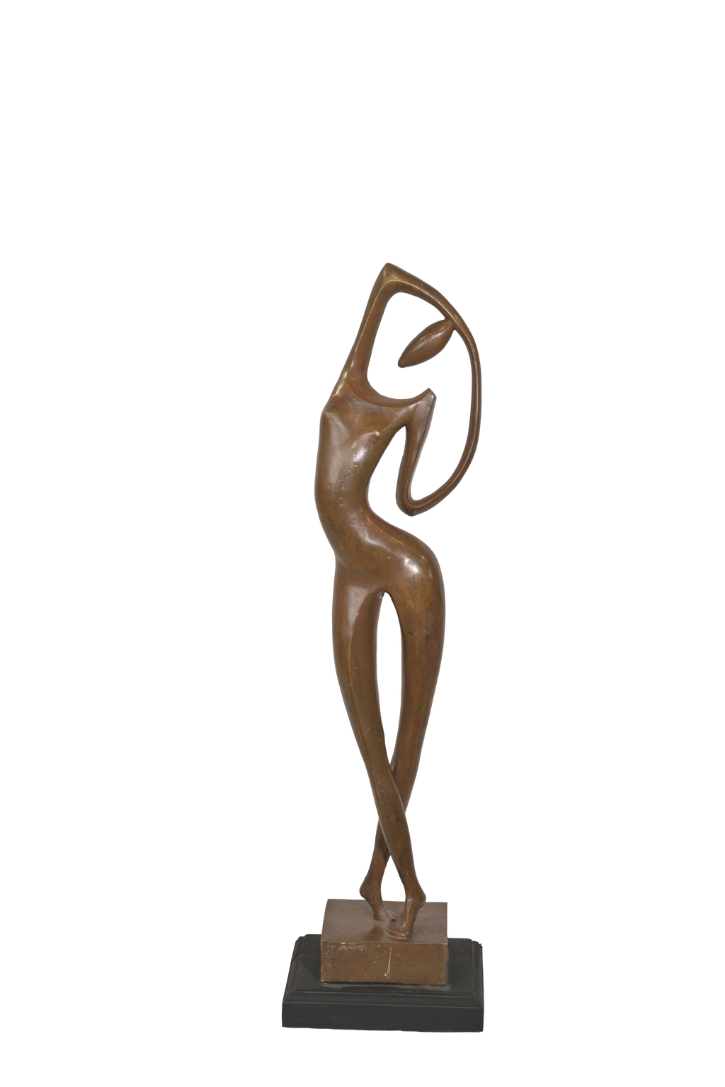 Modern Abstract Bronze Dancer Sculpture