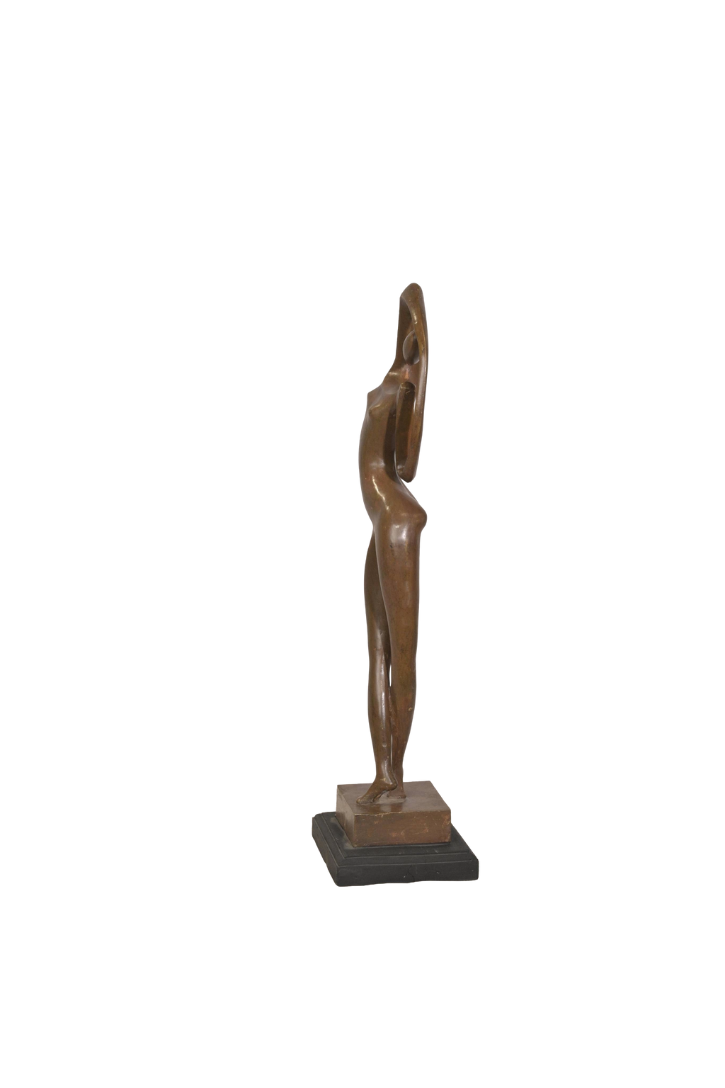Modern Abstract Bronze Dancer Sculpture