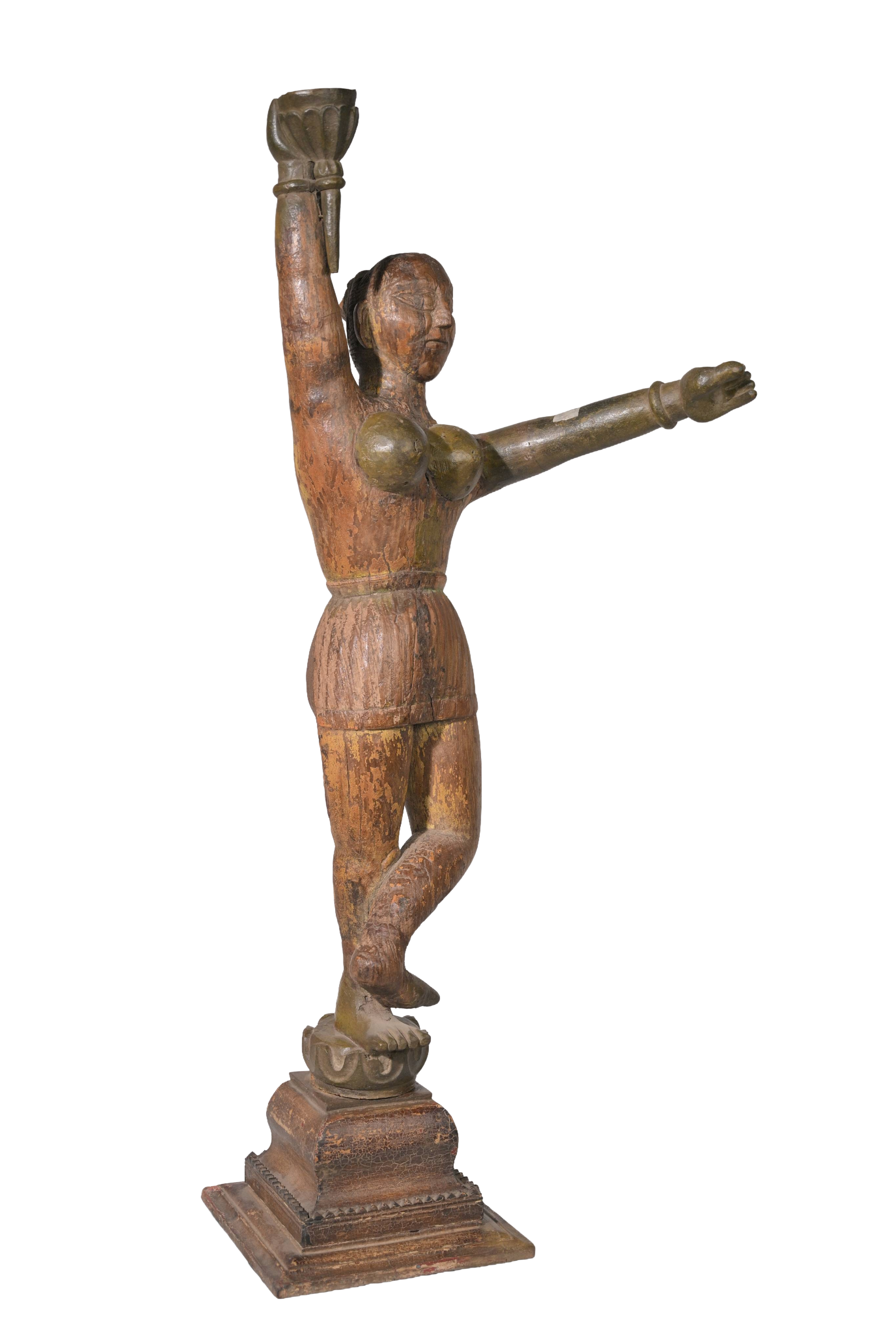 Vintage Dancing Figure Sculpture Duo