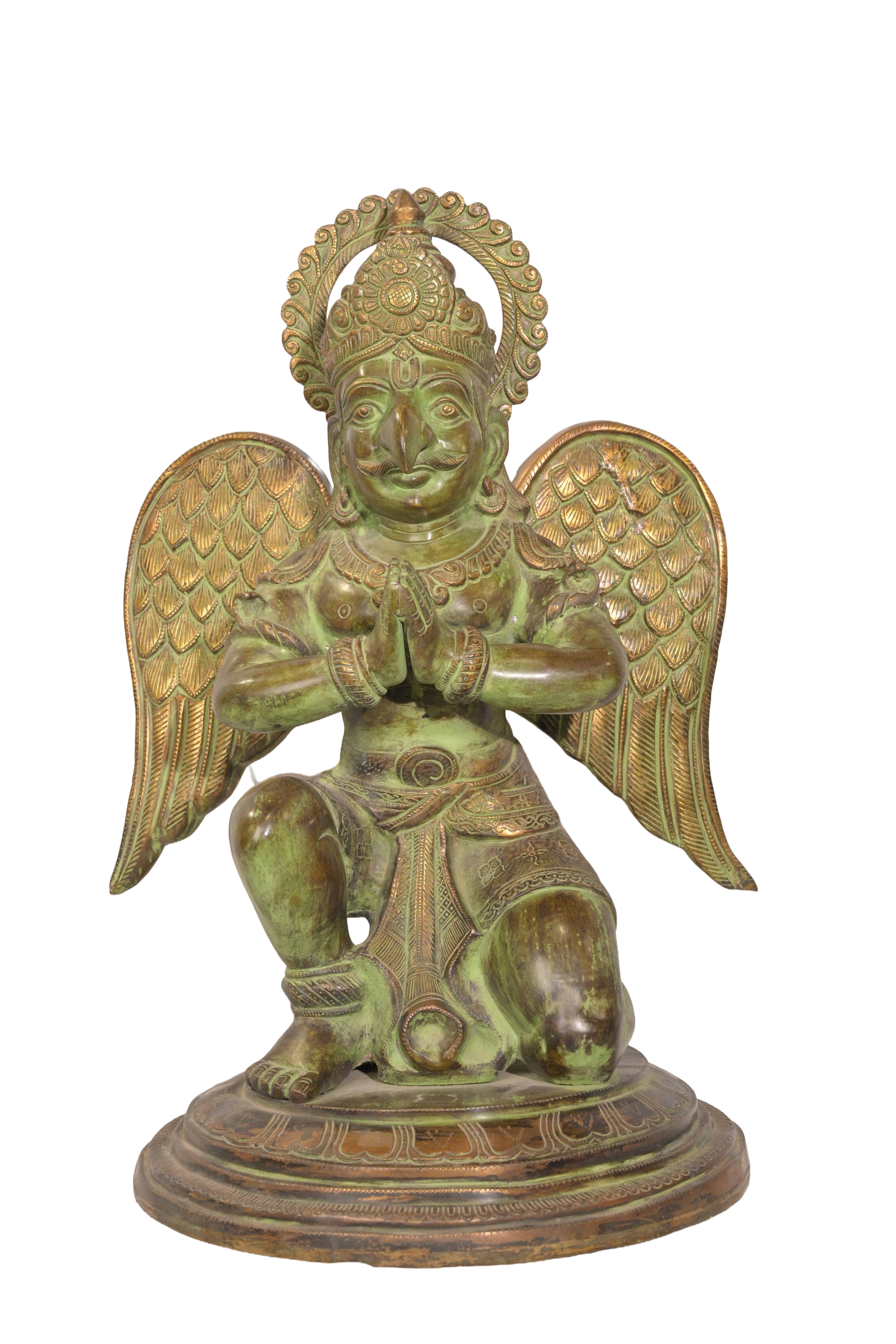 Handcrafted Garuda Brass Sculpture
