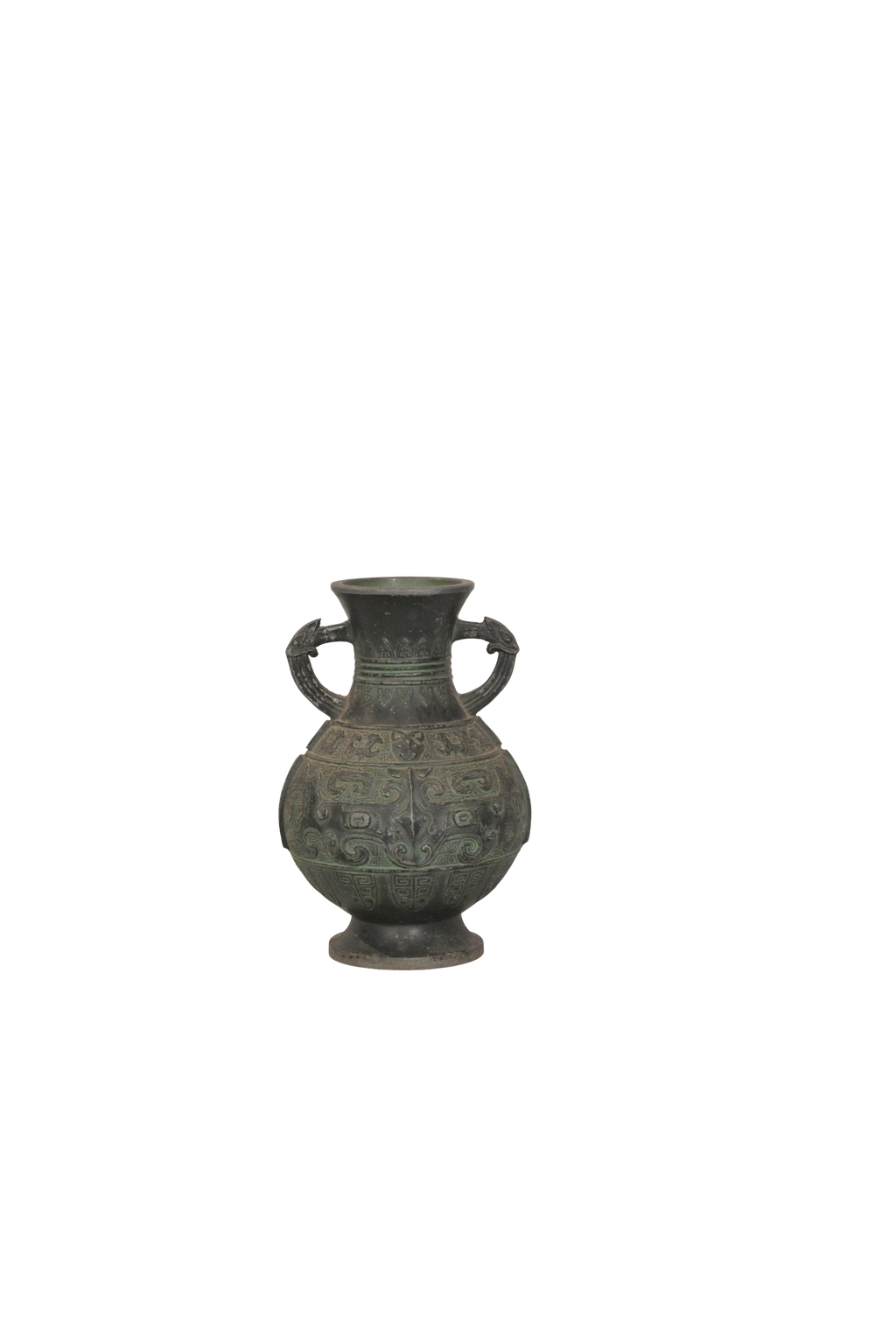 Antique Engraved Twin Handle Vase