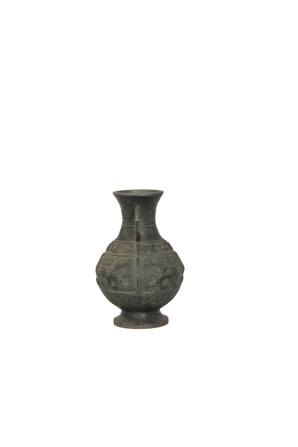Antique Engraved Twin Handle Vase