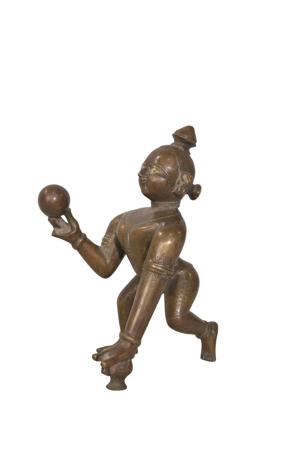 Antique Deccan Bala Krishna Bronze Sculpture