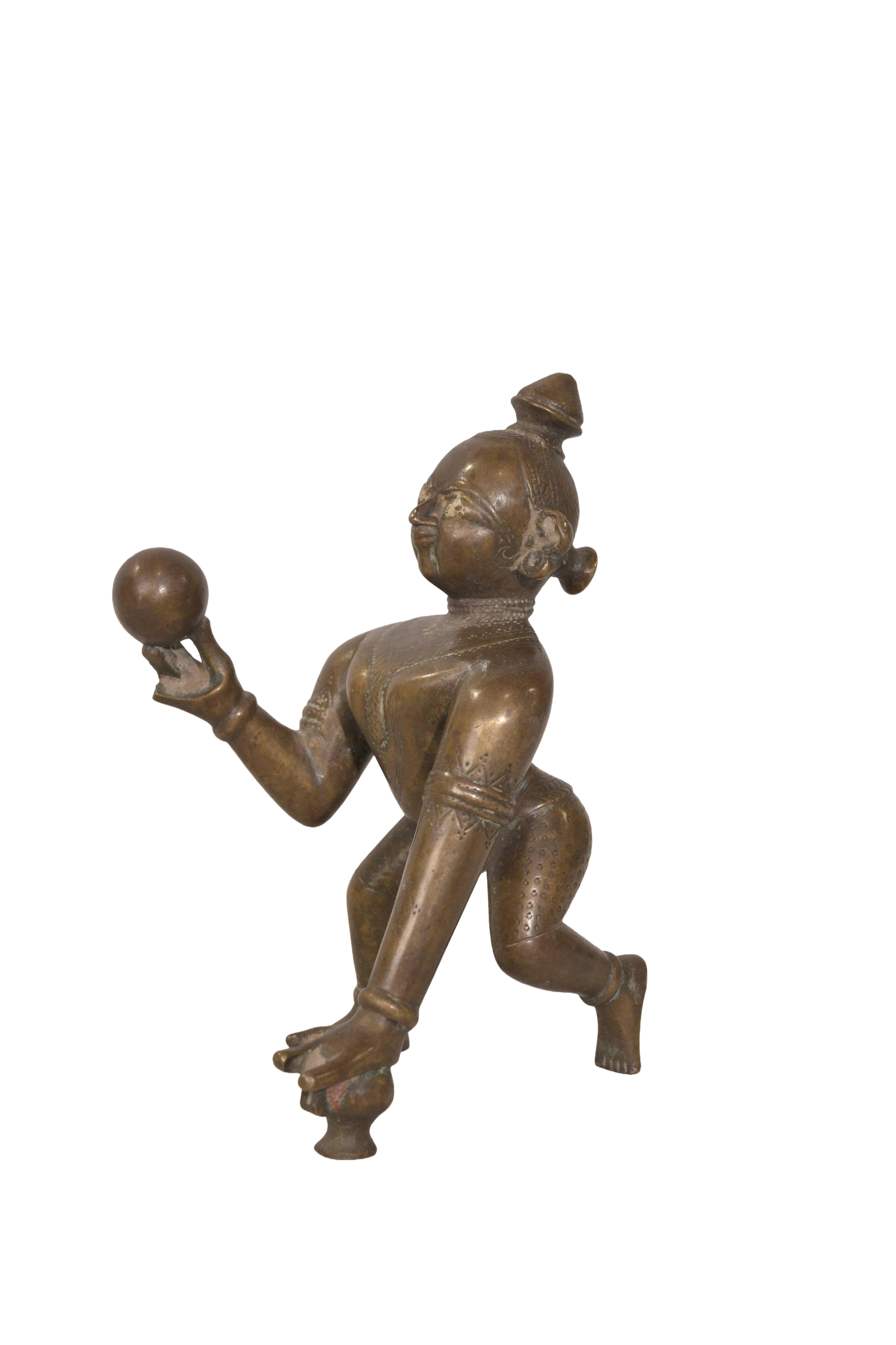 Antique Deccan Bala Krishna Bronze Sculpture