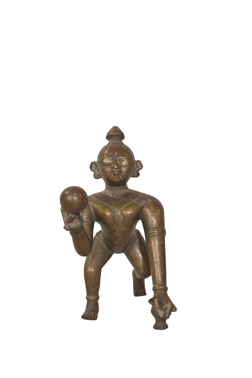 Antique Deccan Bala Krishna Bronze Sculpture