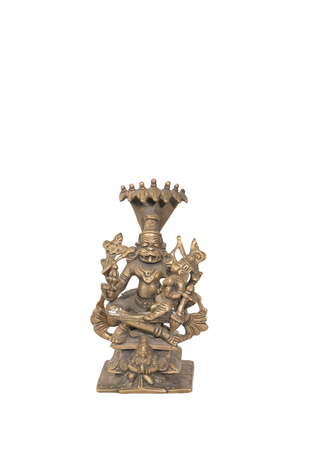 Antique Lakshmi Narasimha Bronze Sculpture