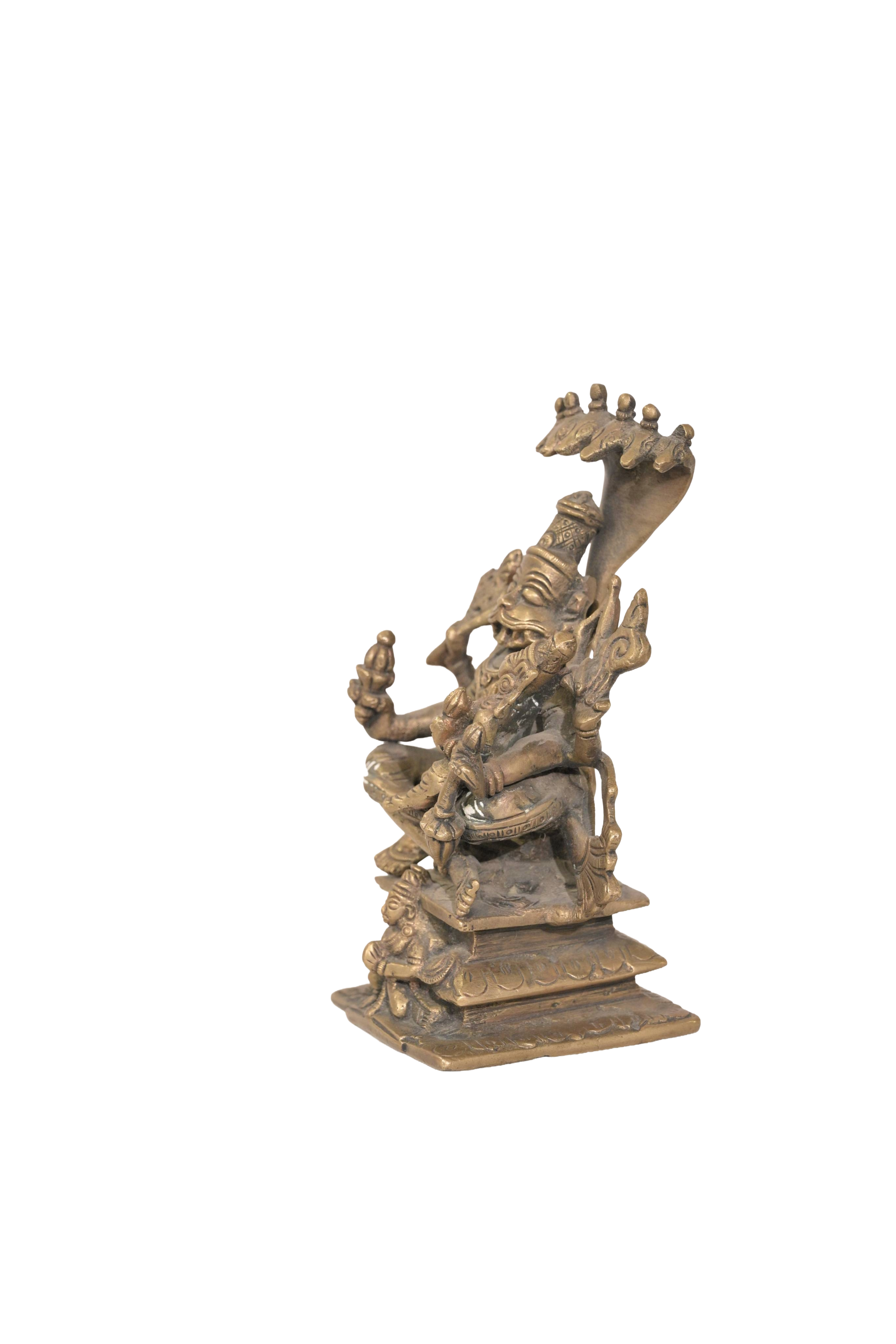 Antique Lakshmi Narasimha Bronze Sculpture