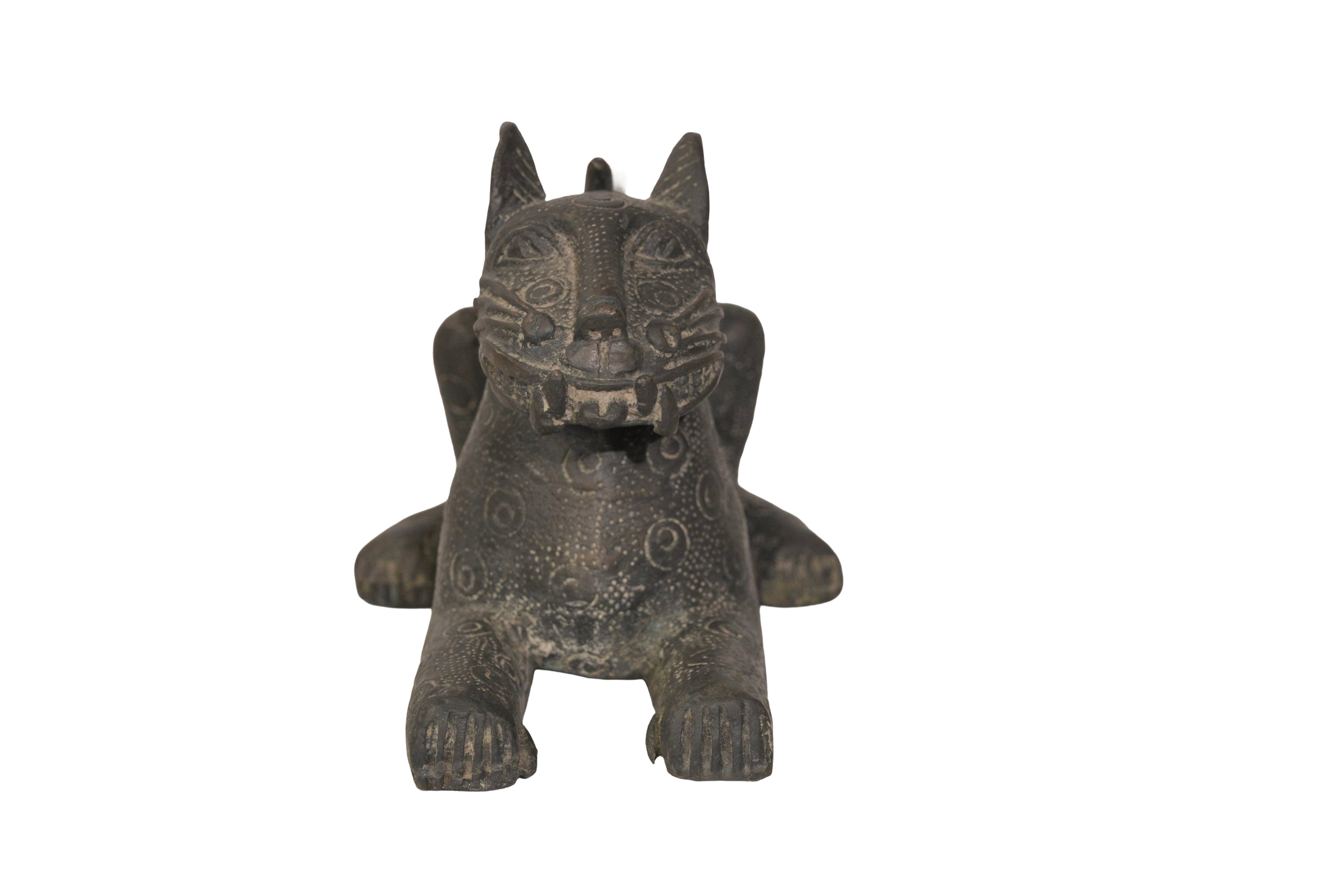 Royal Benin Bronze Leopard Figure