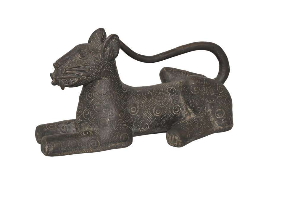 Royal Benin Bronze Leopard Figure