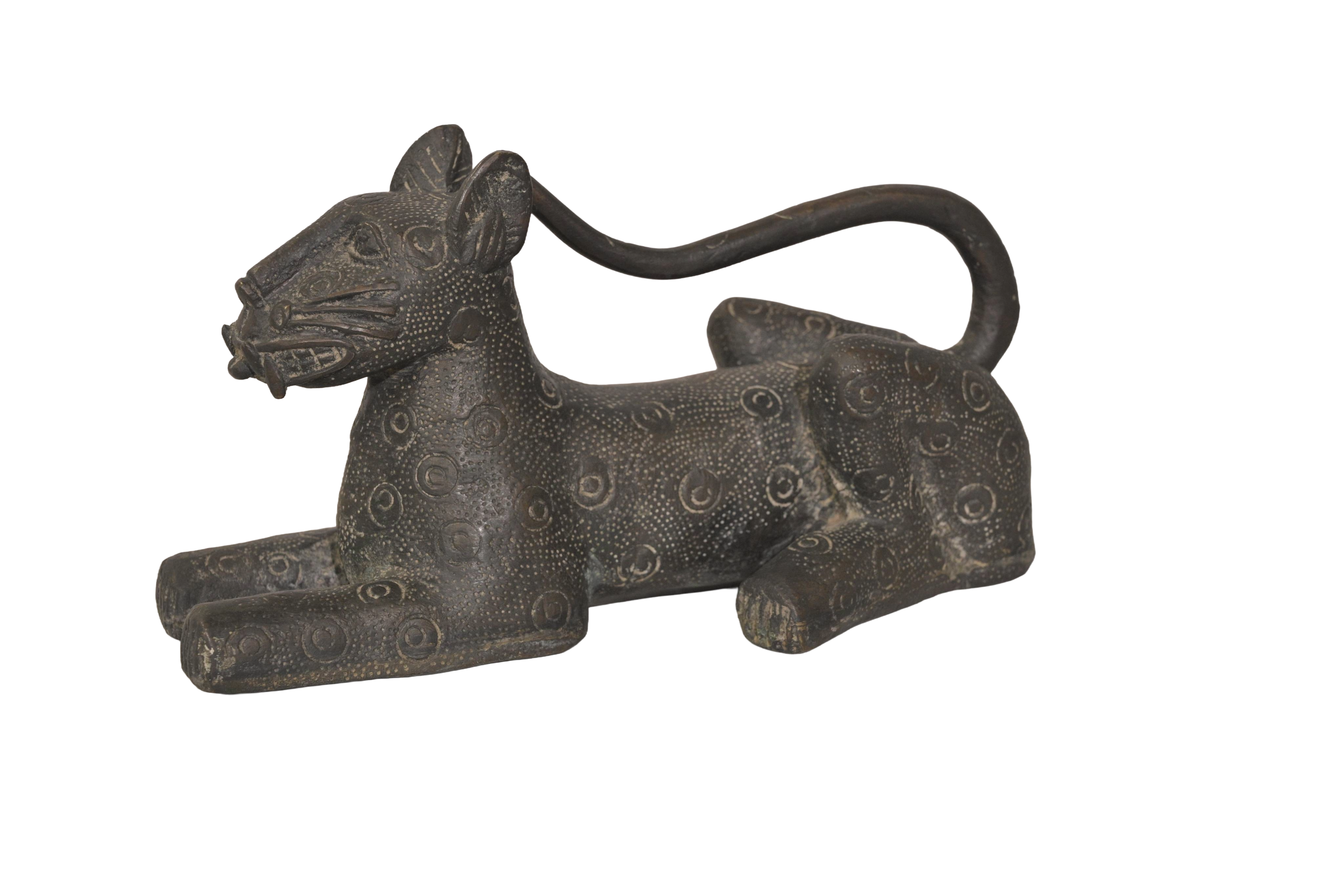 Royal Benin Bronze Leopard Figure
