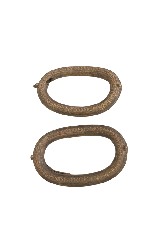 Antique Brass Oval Frame Set