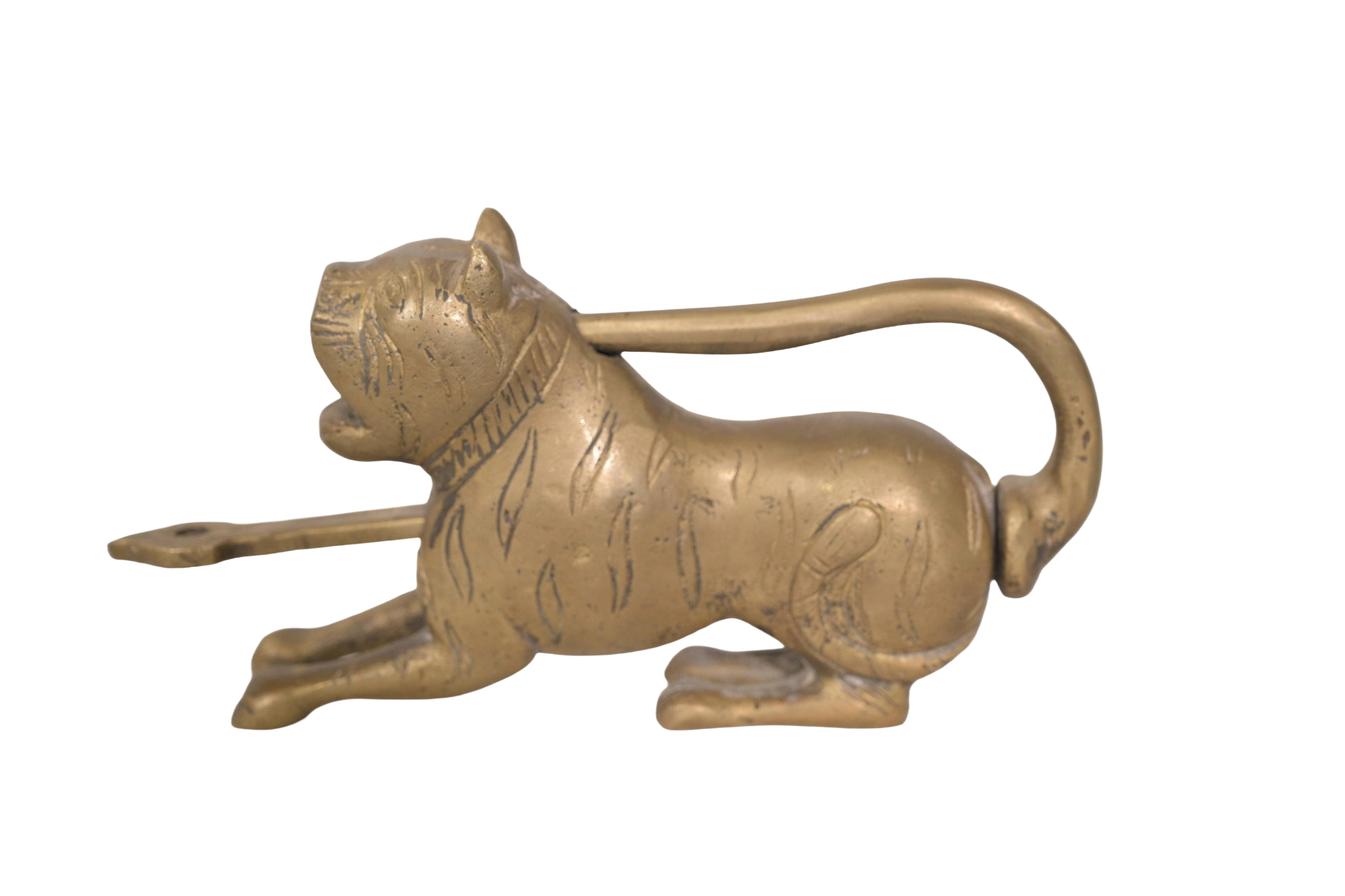 Regal Brass Tiger Figurine Letter Opener & Desk Accent