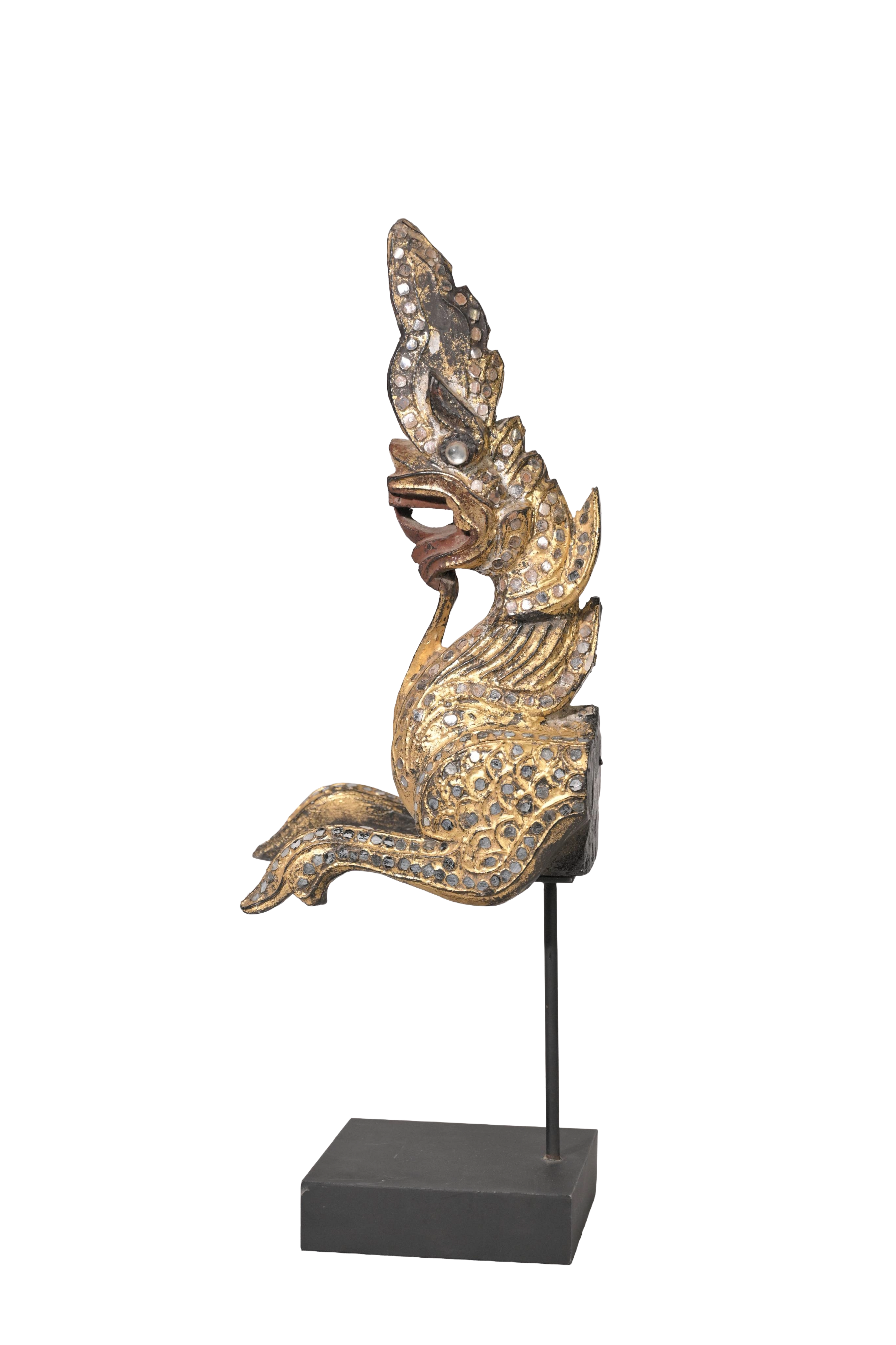 Heritage Wooden Gilded Bird Sculpture