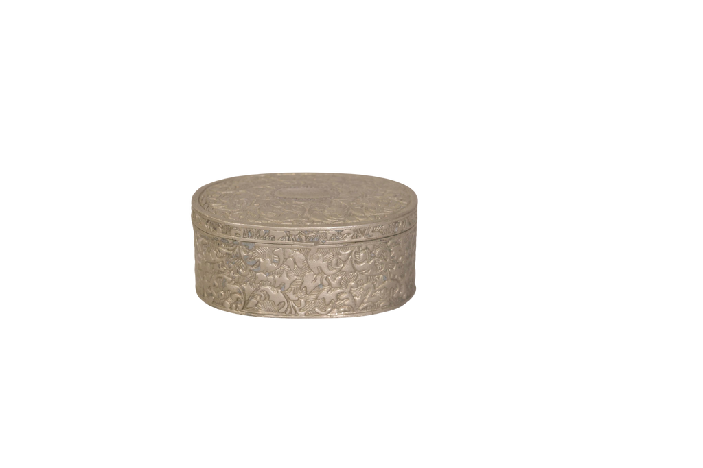 Engraved Oval Vintage Box