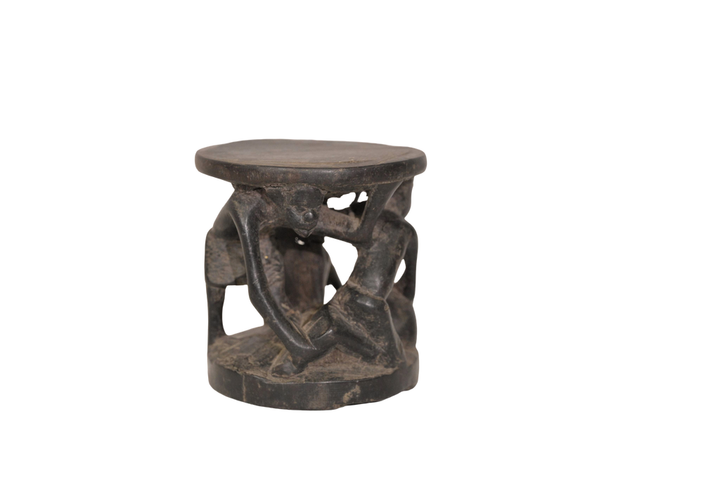 Carved Tribal Accent Table