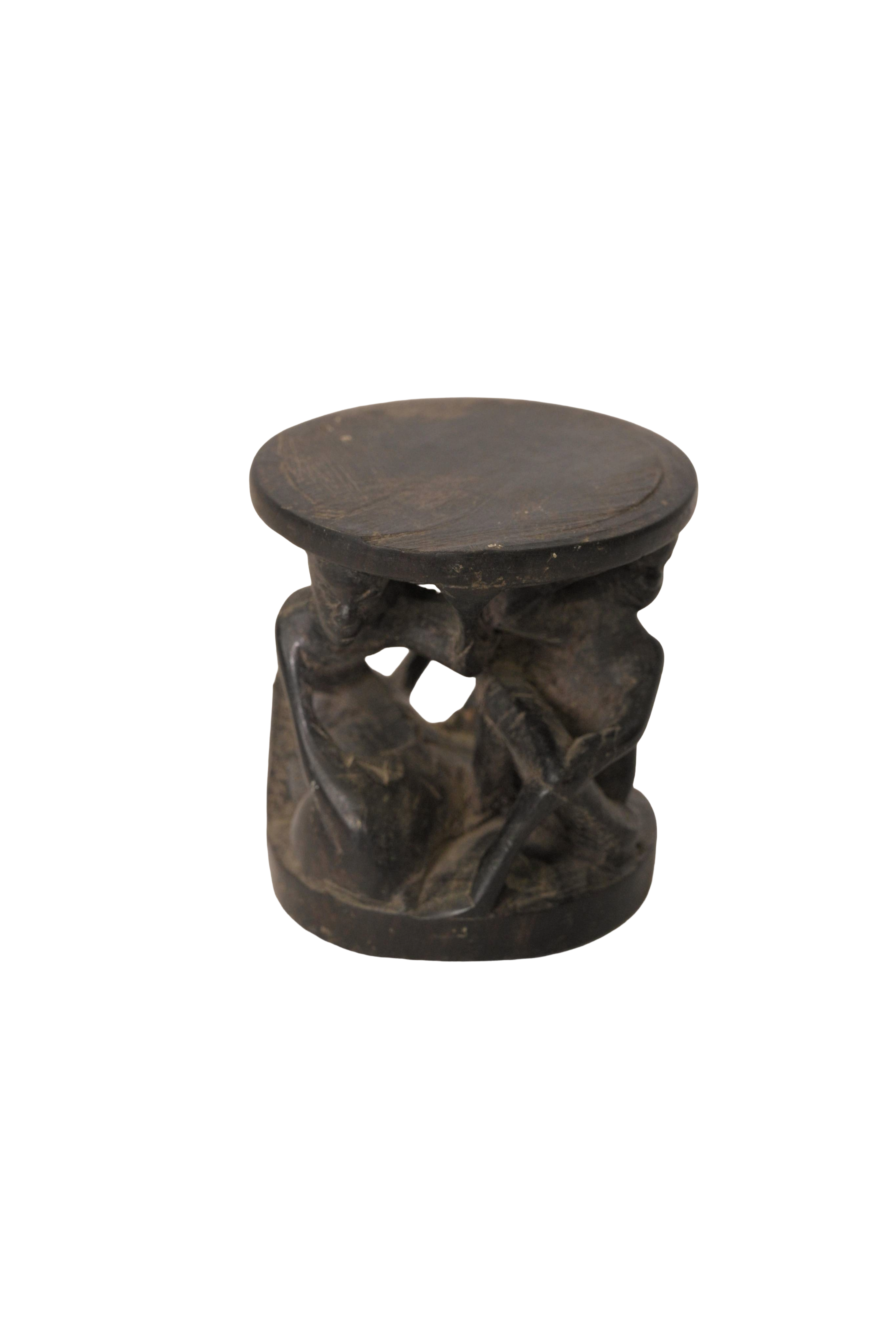 Carved Tribal Accent Table