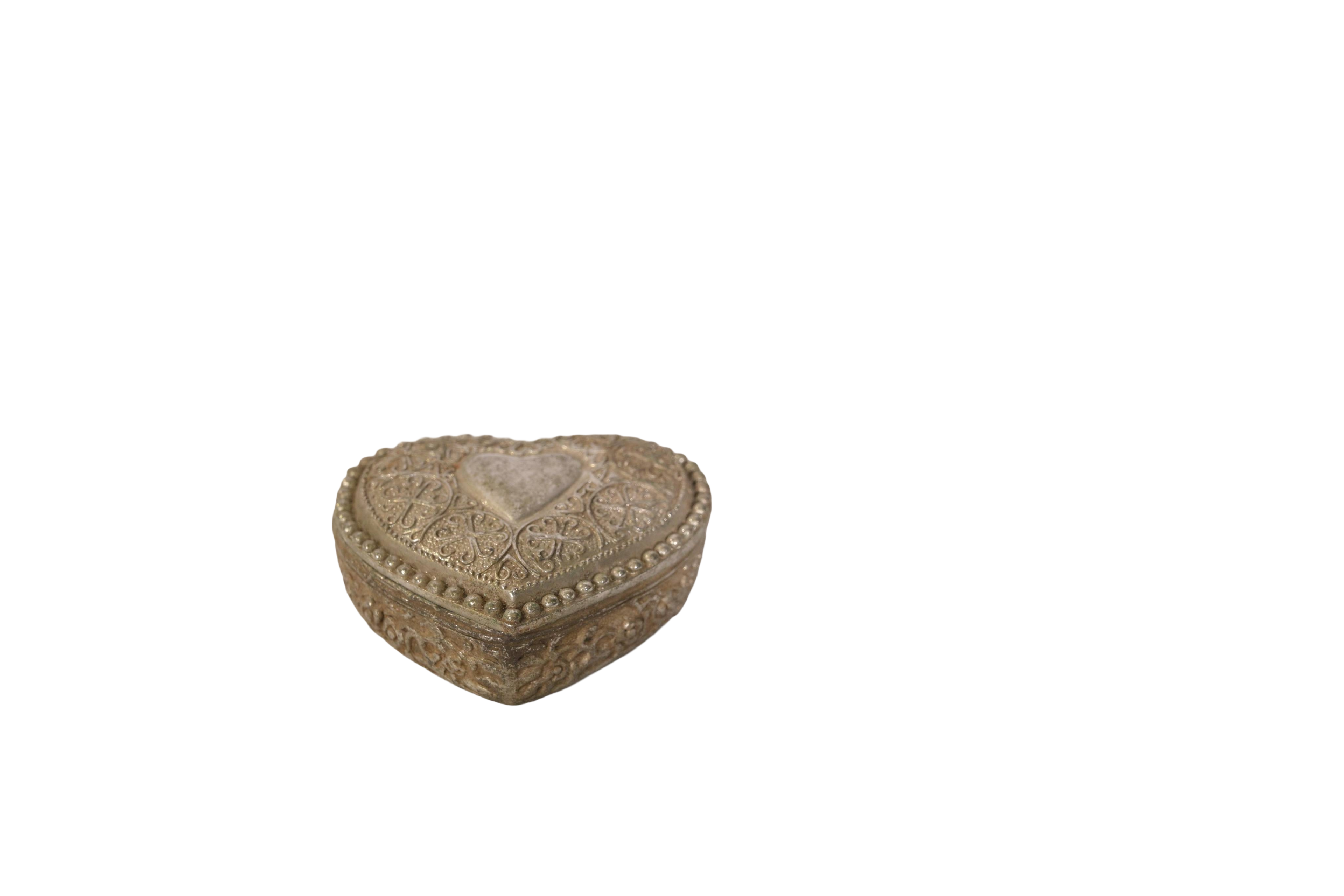 Heart Shaped Brass Keepsake Box