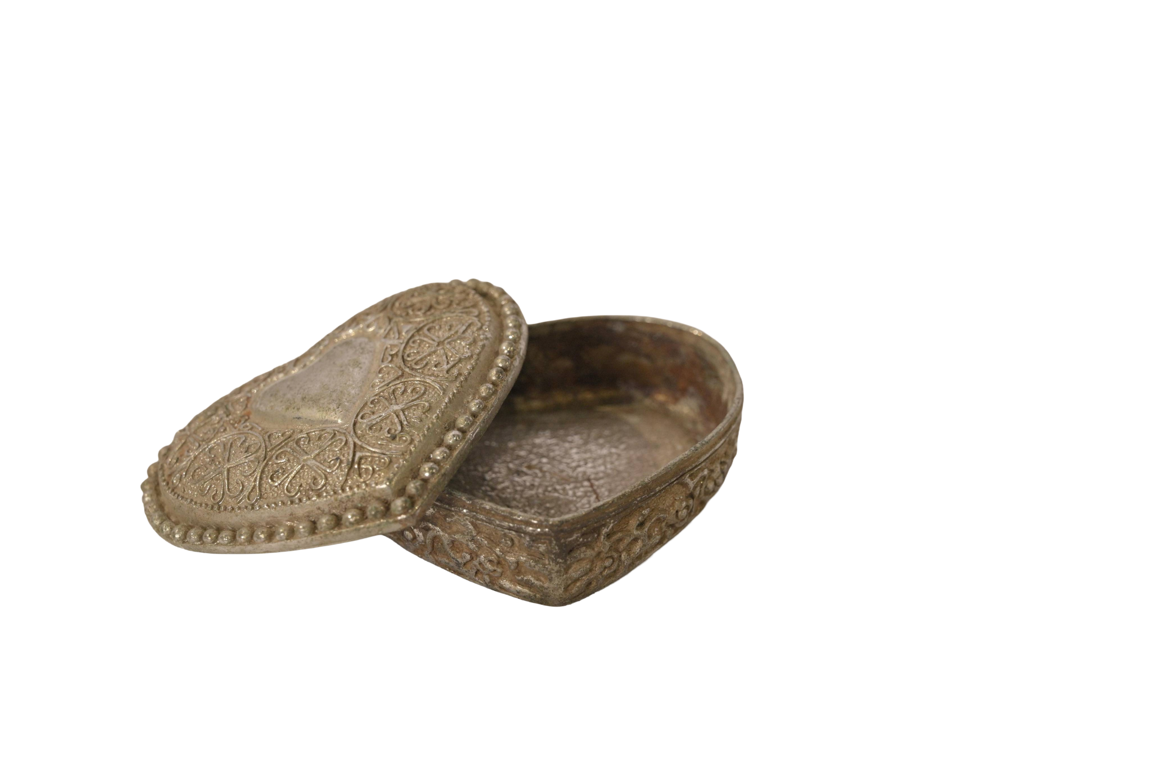 Heart Shaped Brass Keepsake Box