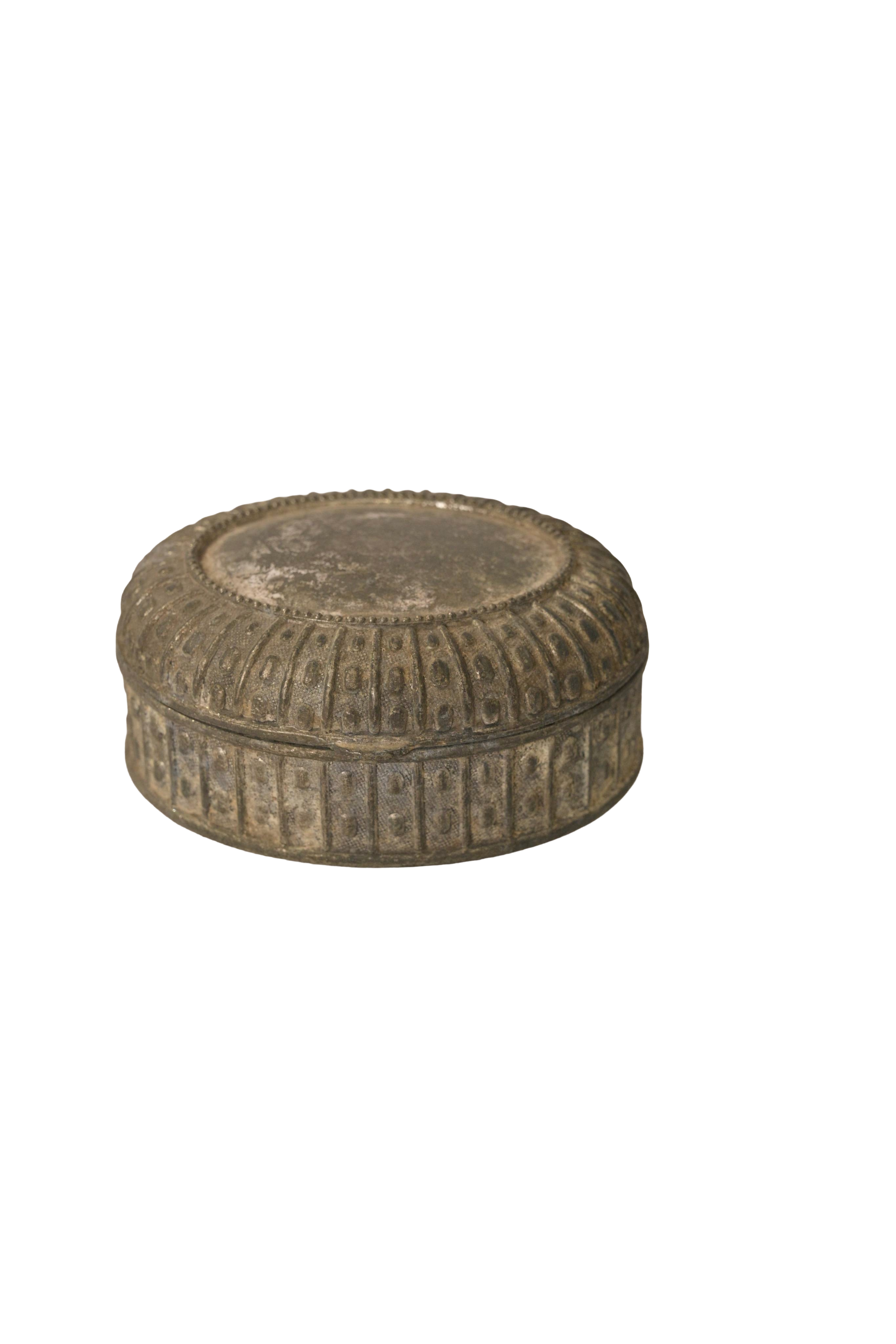 Round Antique Trinket Box