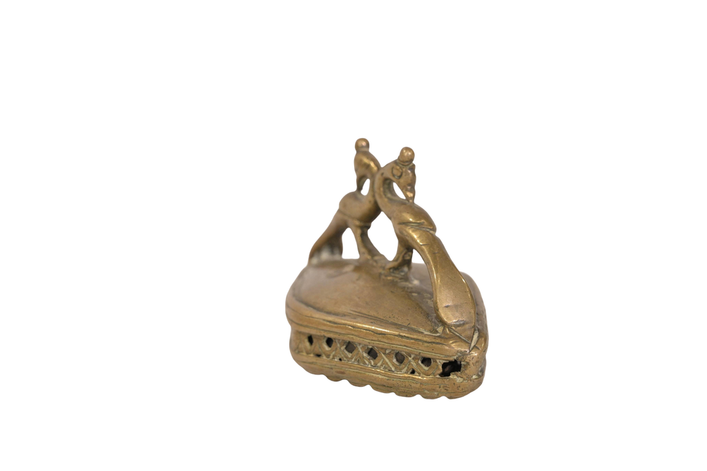 Peacock Handle Brass Box